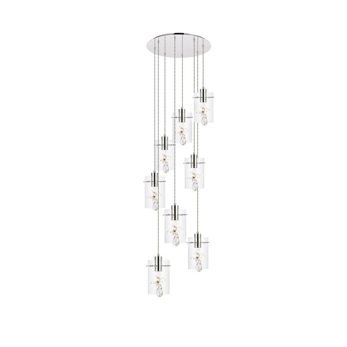 Hana 18 Inch 8 Light LED Multi Light Pendant by Elegant Lighting