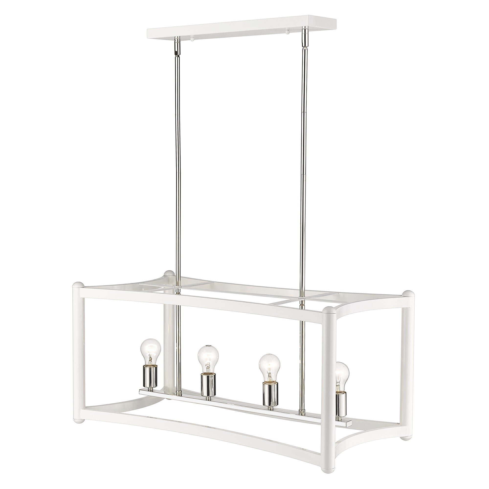 Shown in White With Polished Nickel Cluster finish