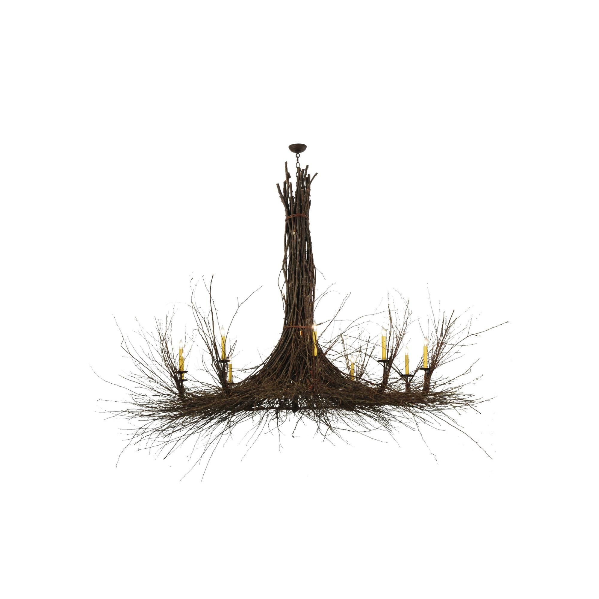 Twigs 100 Inch 10 Light Chandelier by Meyda Lighting