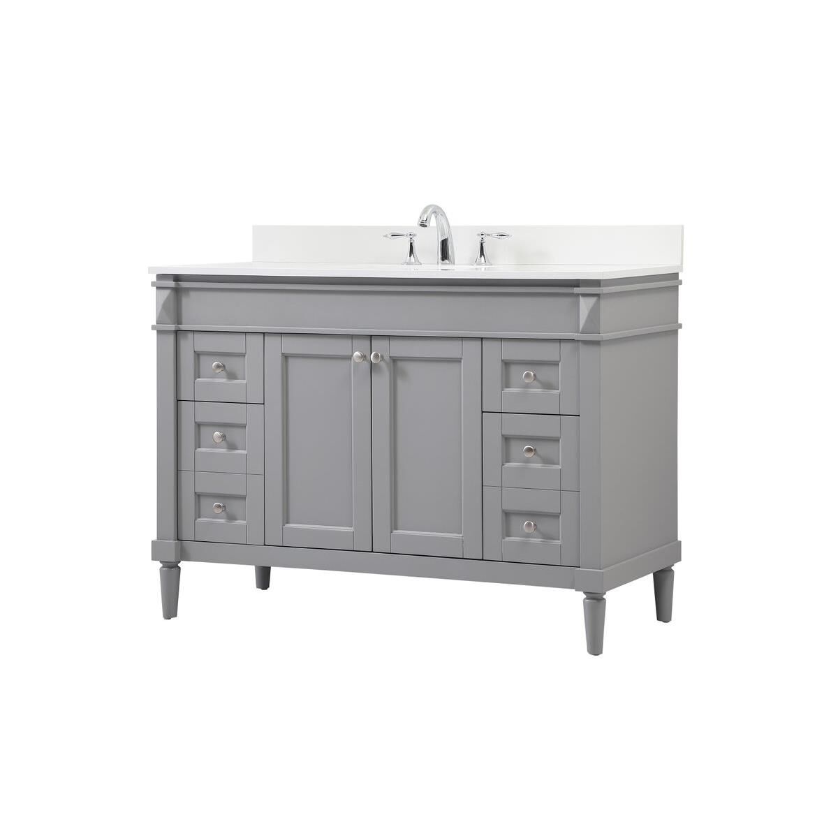 Shown in Grey finish and Backsplash accent
