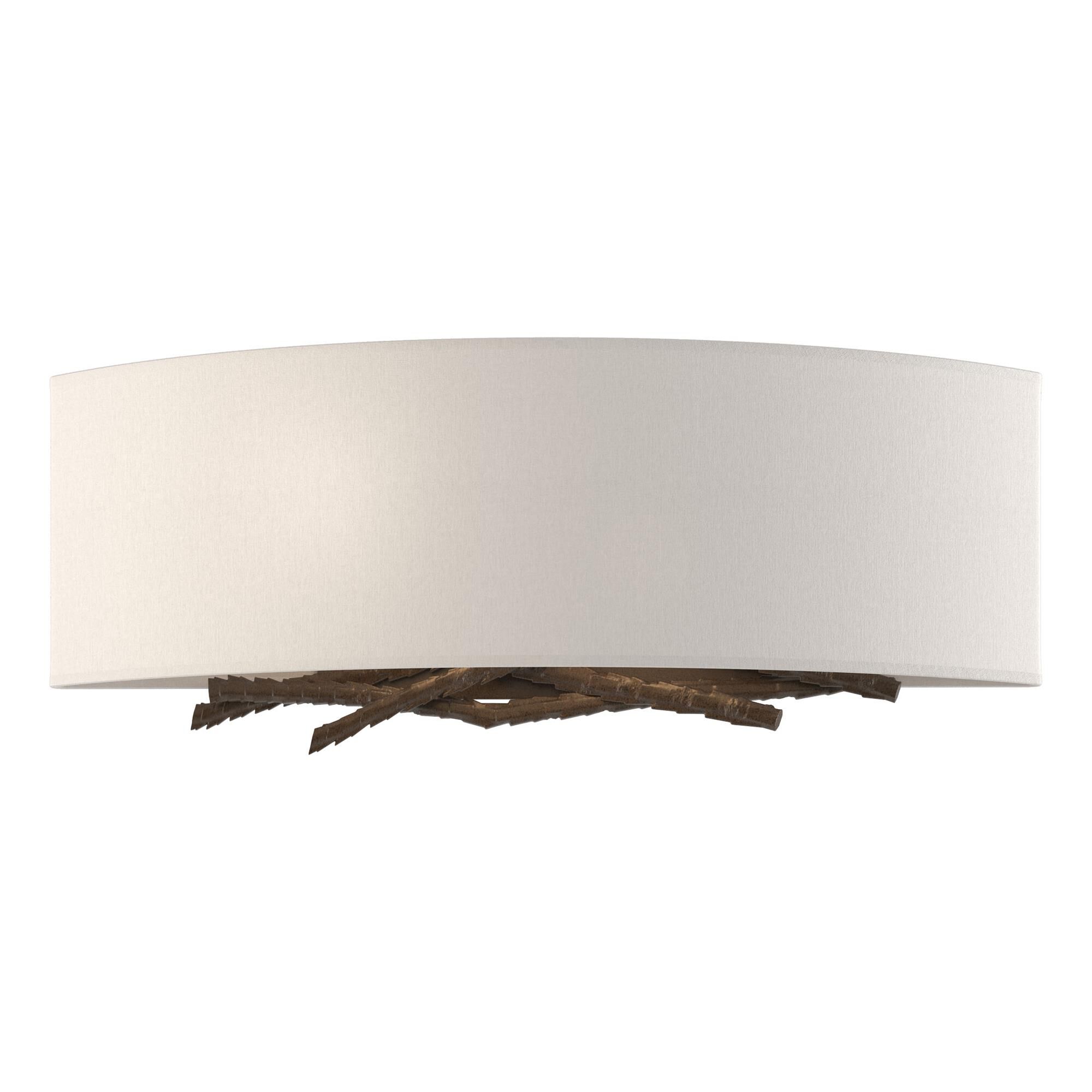 Shown in Bronze finish and Flax shade