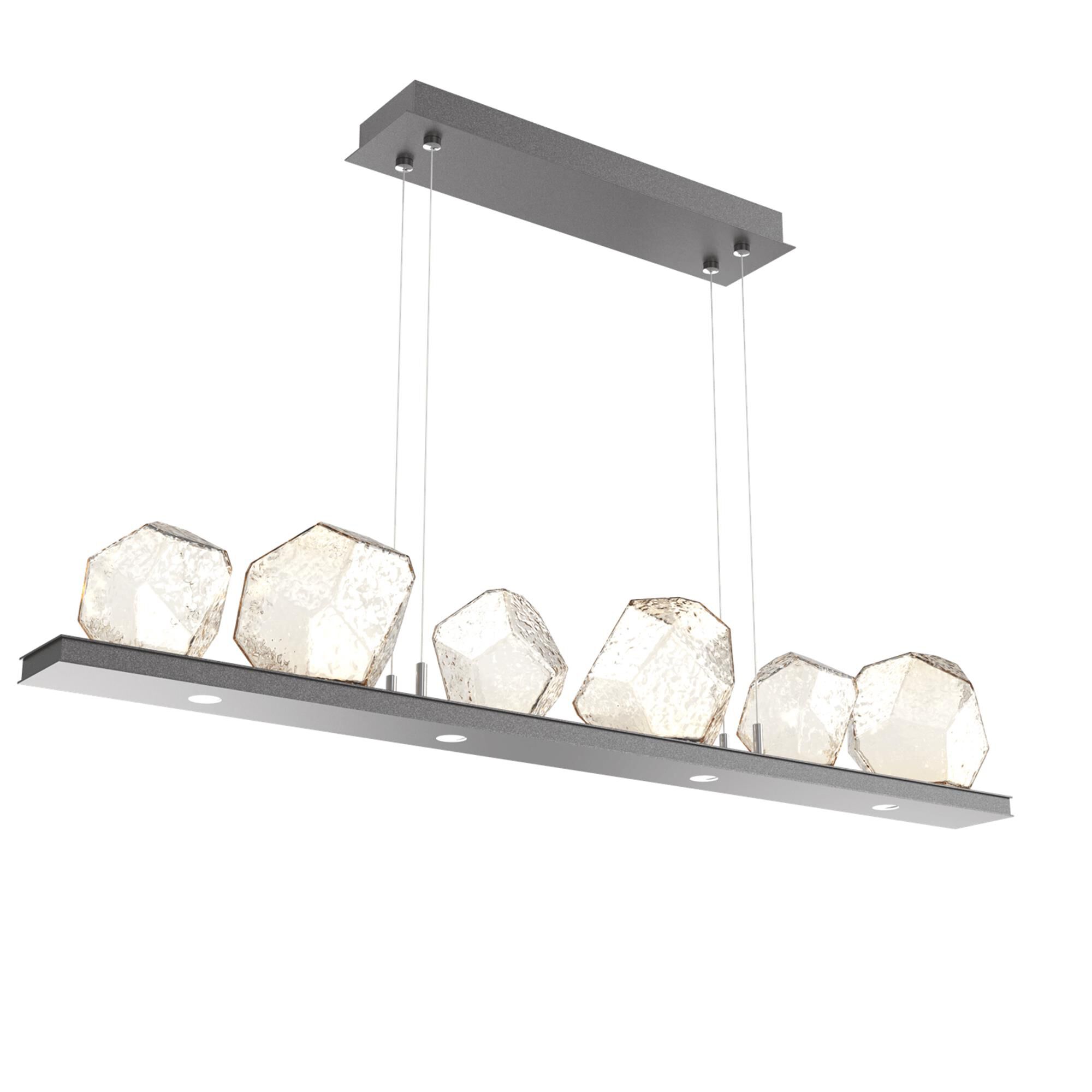 Shown in Graphite finish and Amber glass