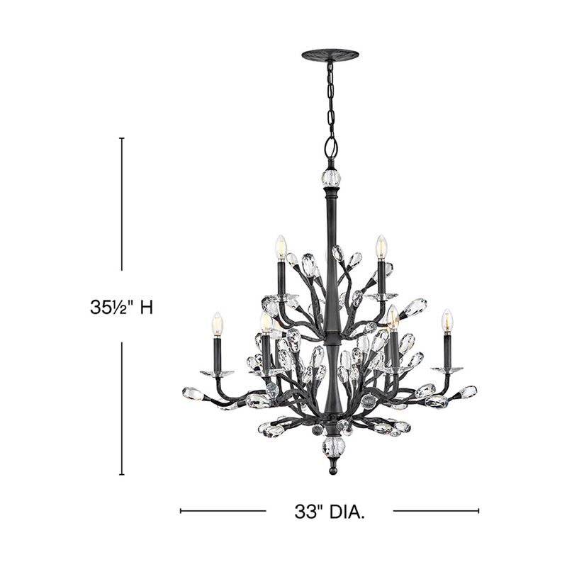 Eve 34 Inch Chandelier by Fredrick Ramond