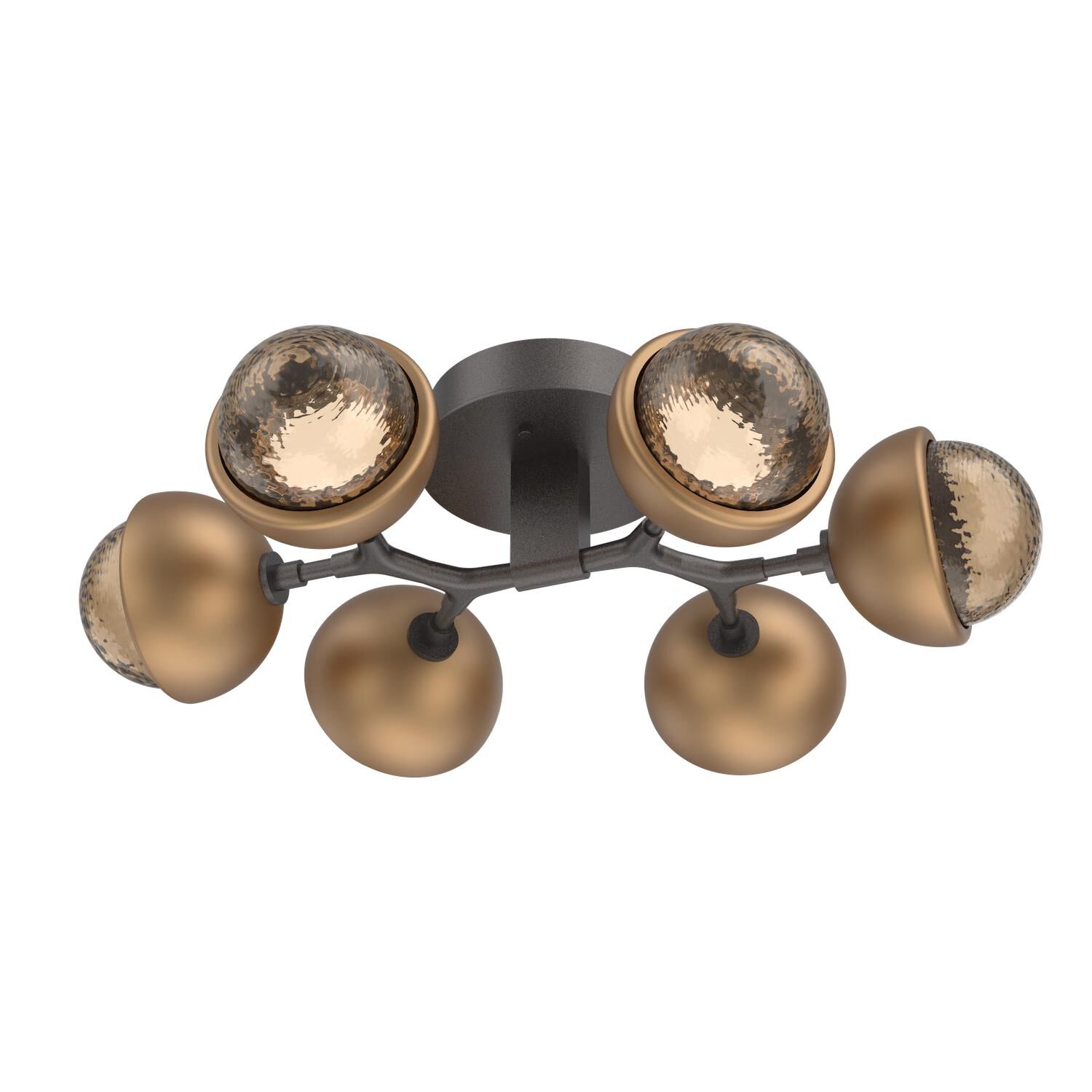Shown in Graphite finish and Bronze glass and Novel Brass accent