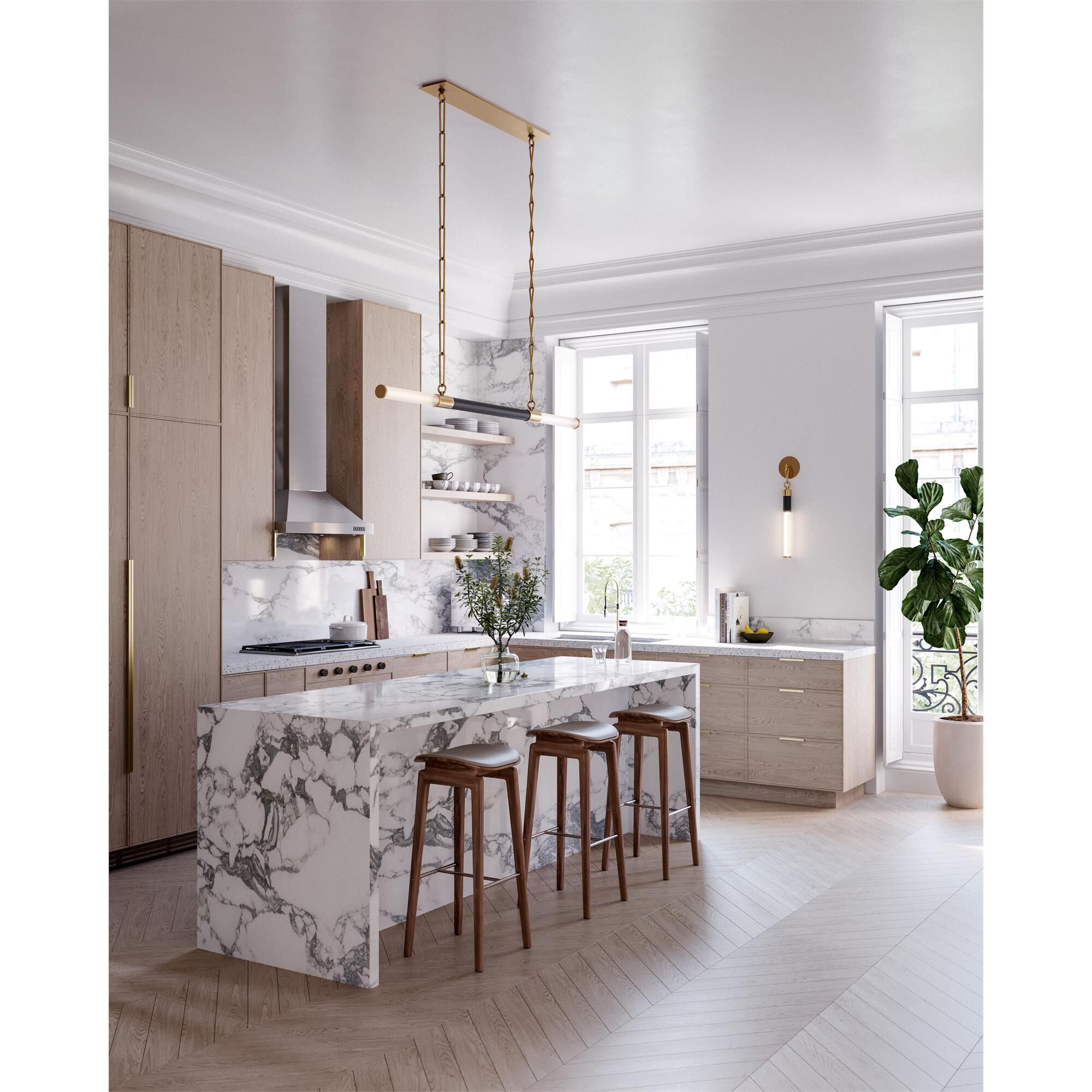 Huntington Large Linear Chandelier,
