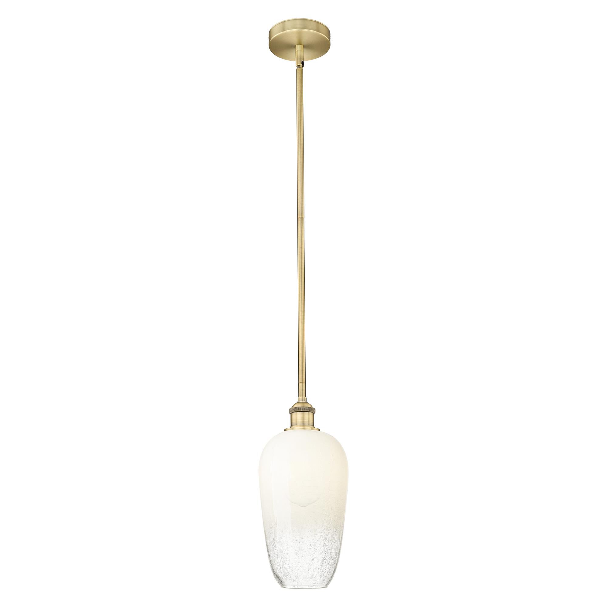 Shown in Brushed Brass finish and Opal glass