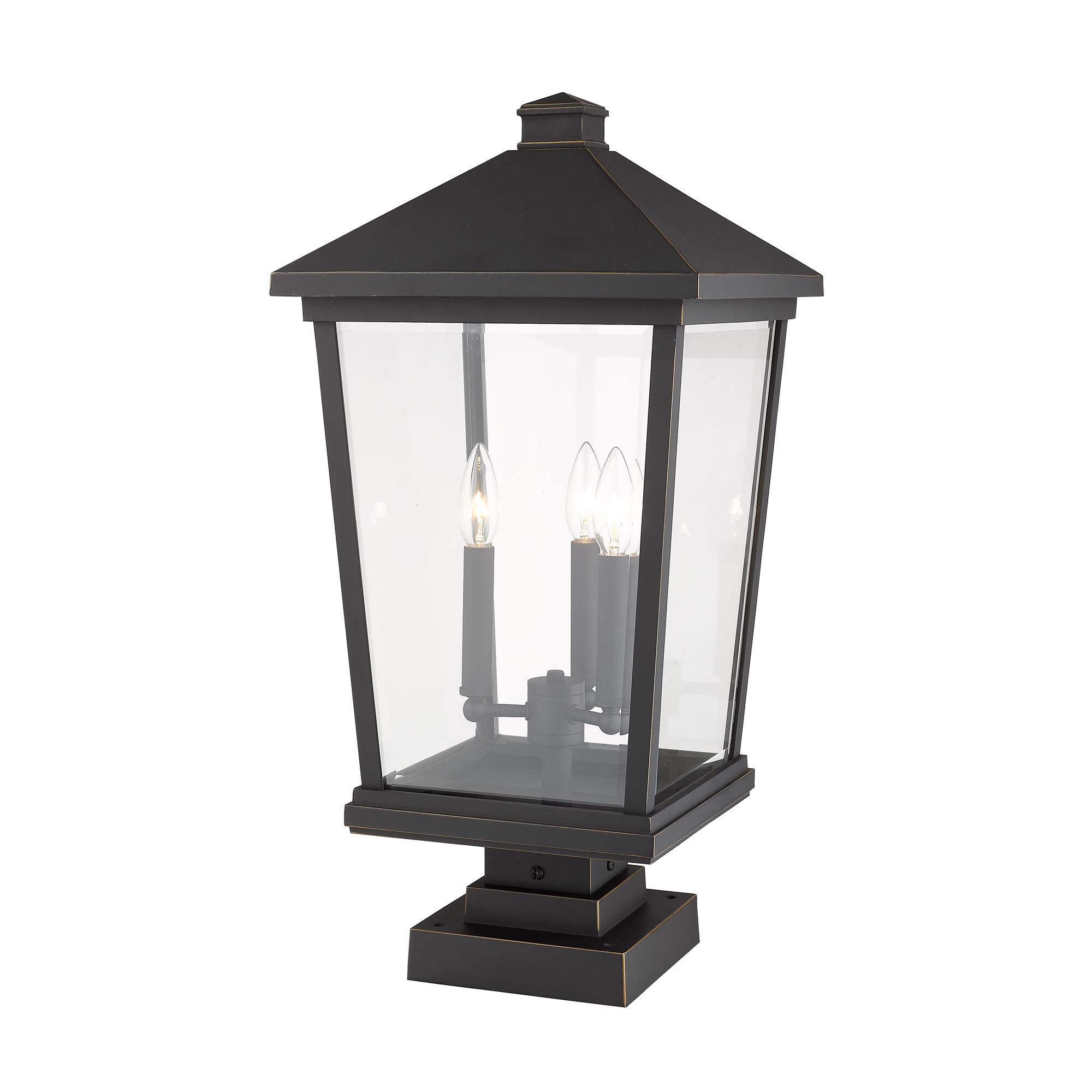 Beacon 24 Inch Tall 3 Light Outdoor Pier Lamp by Z-Lite