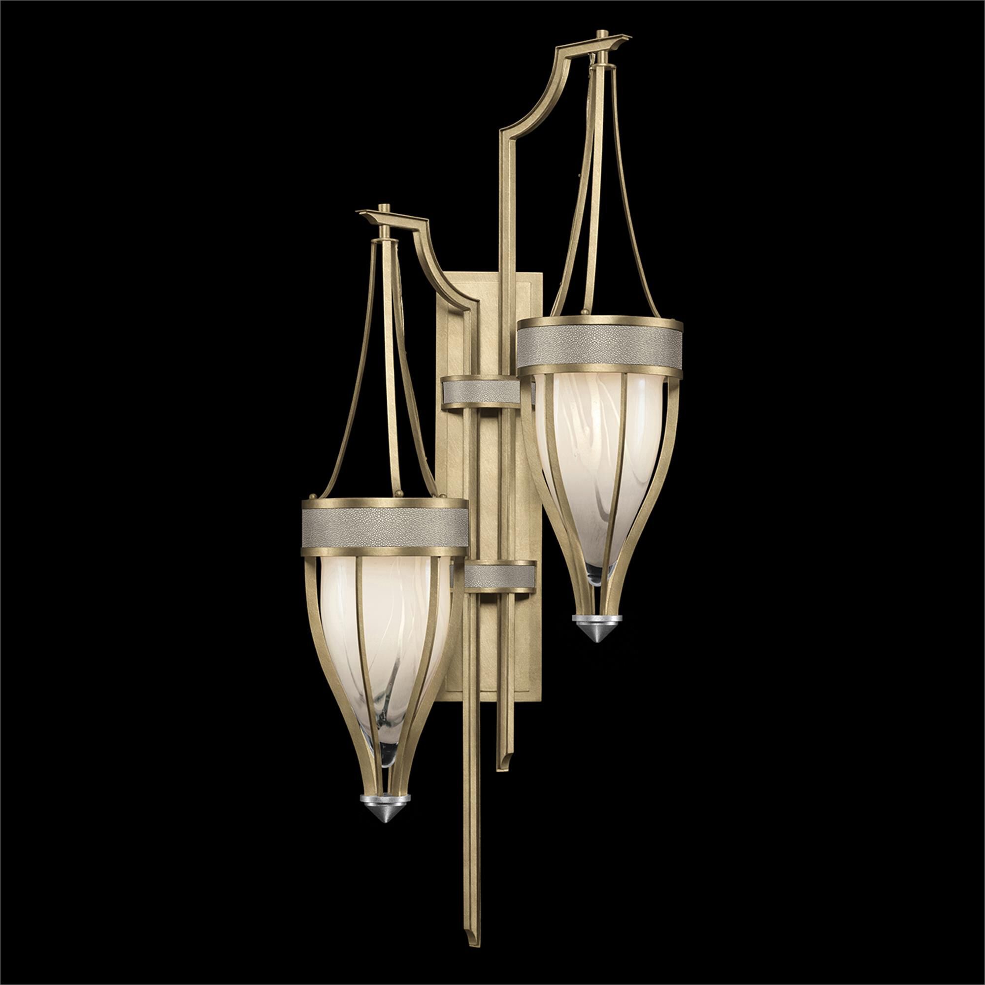Shown in Soft Gold Leaf and Nickel  finish and Coco accent