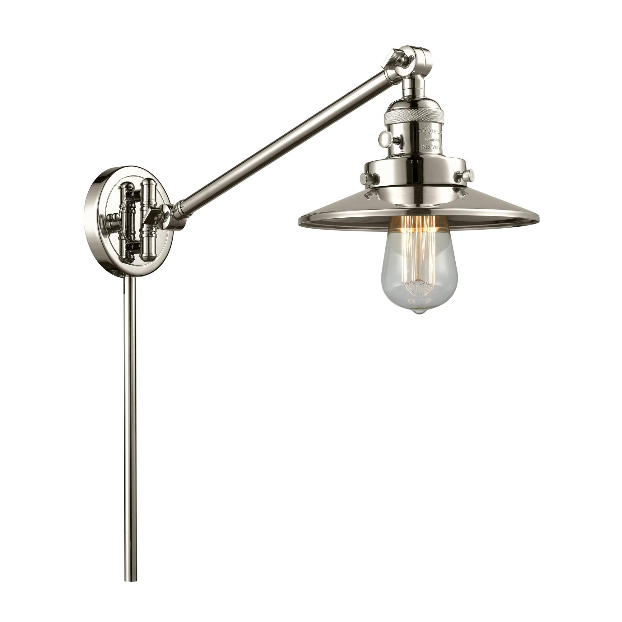 Shown in Polished Nickel finish and Oil Rubbed Bronze shade