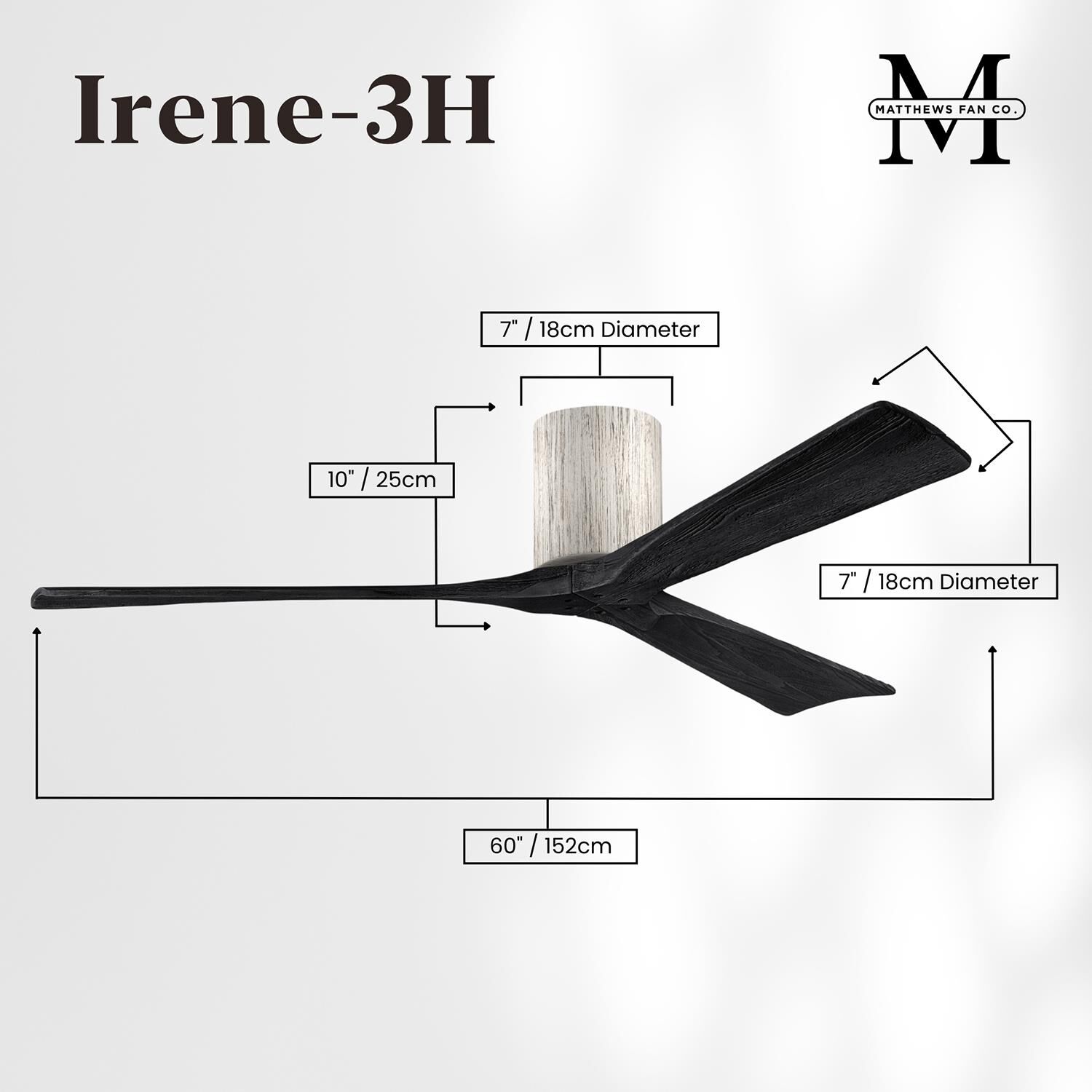 Irene 60 Inch Flush Mount Fan by Matthews Fan Company