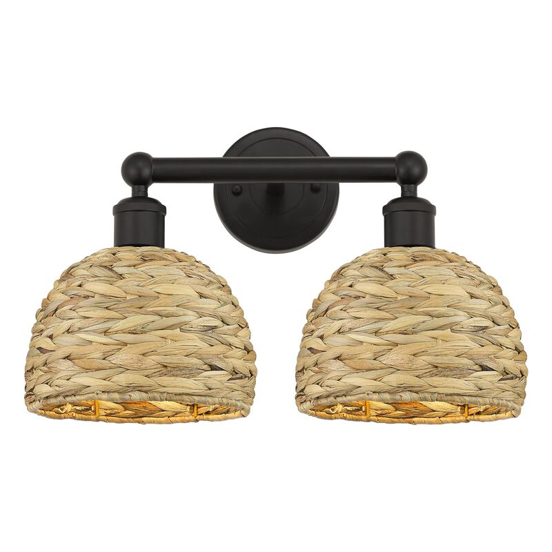 Bruno Marashlian Woven Rattan 17 Inch Bath Vanity Light by Innovations Lighting
