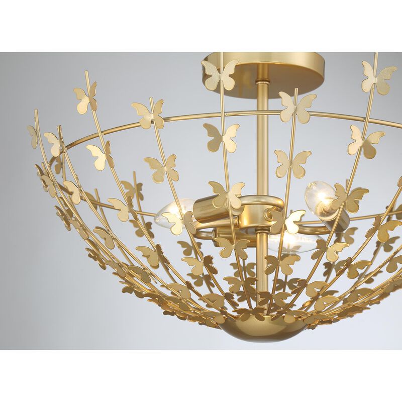 Birch 20 Inch 3 Light Semi Flush Mount by Savoy House