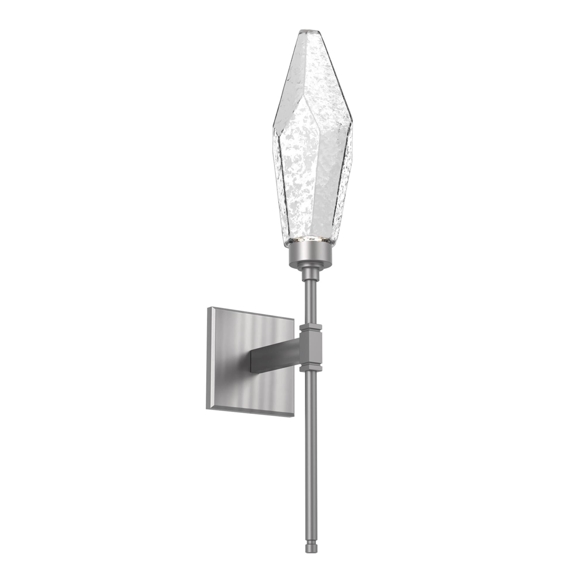 Shown in Classic Silver finish and Chilled Clear glass