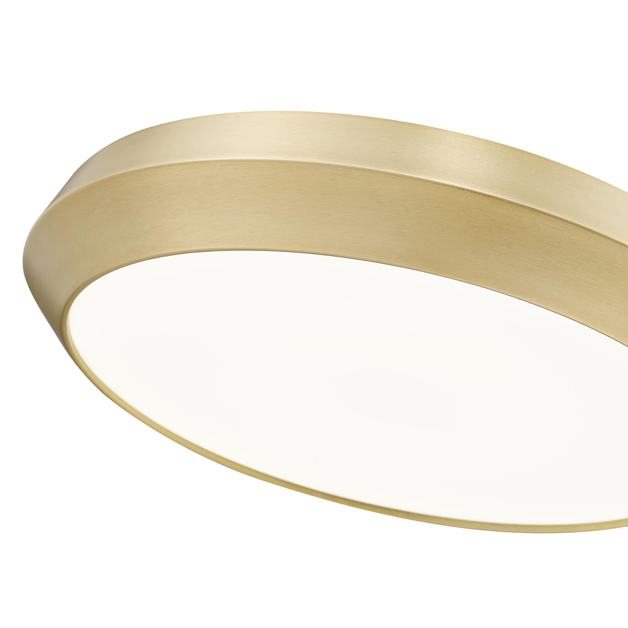 Shown in Modern Gold finish and White glass