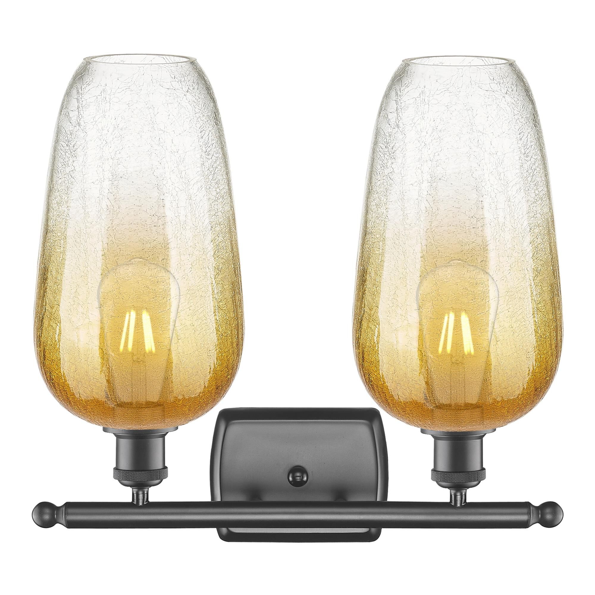 Shown in Oil Rubbed Bronze finish and Amber glass