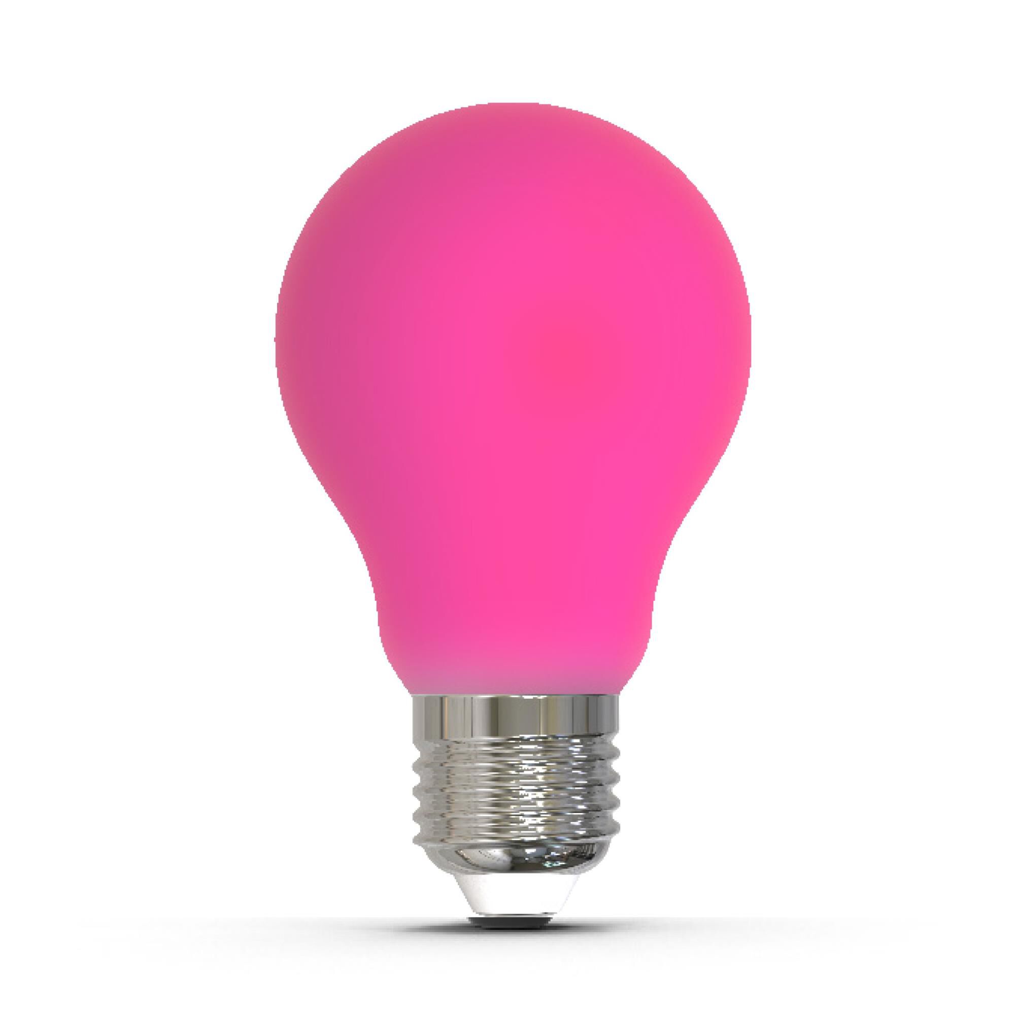 Ceramic Pink A19 Base E26 LED Light Bulb by Bulbrite