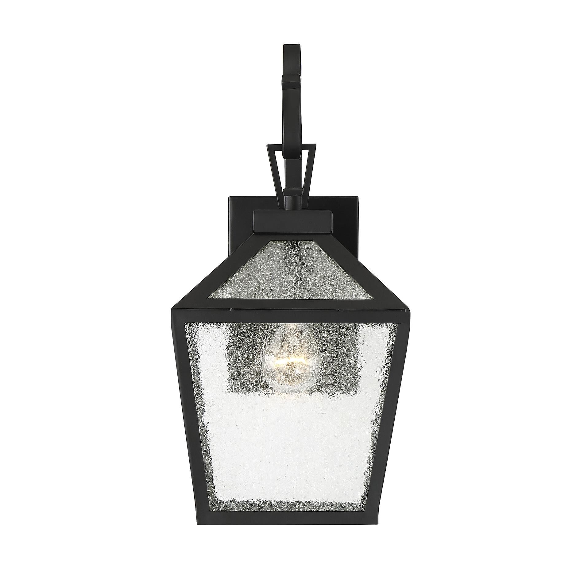 Shown in Black finish and Clear Seeded glass