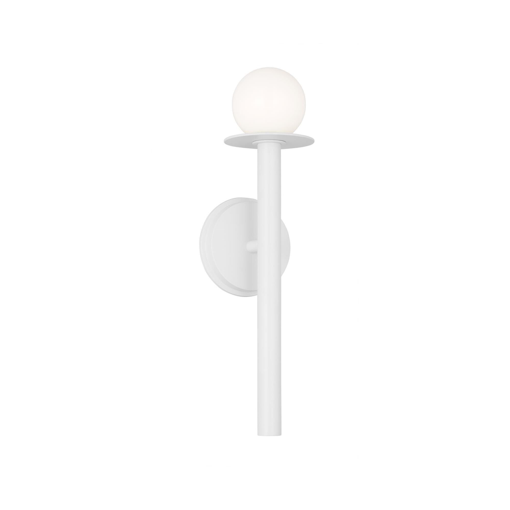Shown in Matte White finish and Milk glass