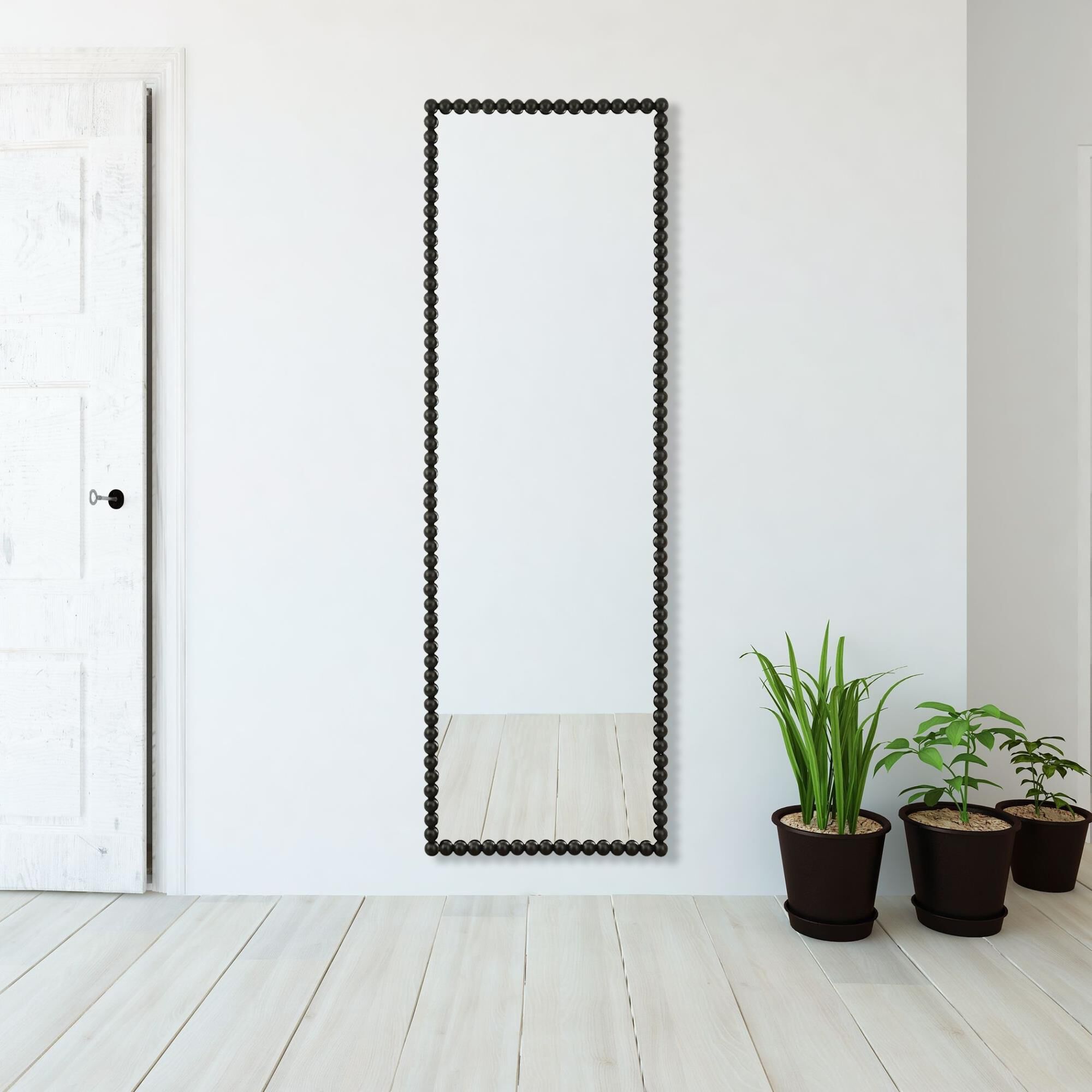Shown in This Iron Frame Features A Beaded Profile Finished In A Stylish Satin Black. May Be Hung Horizontal  finish