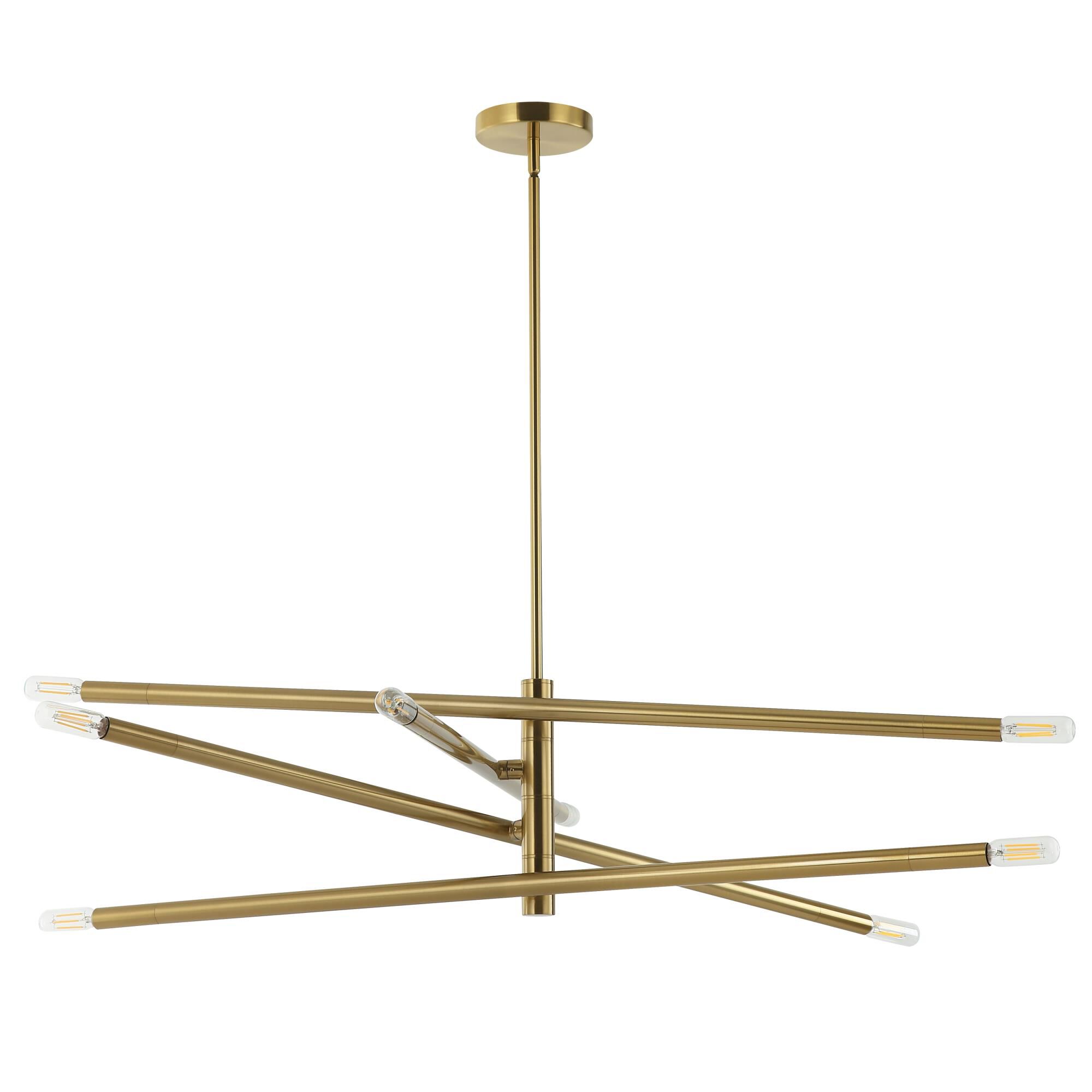 Wand 35 Inch 8 Light Chandelier by Dainolite