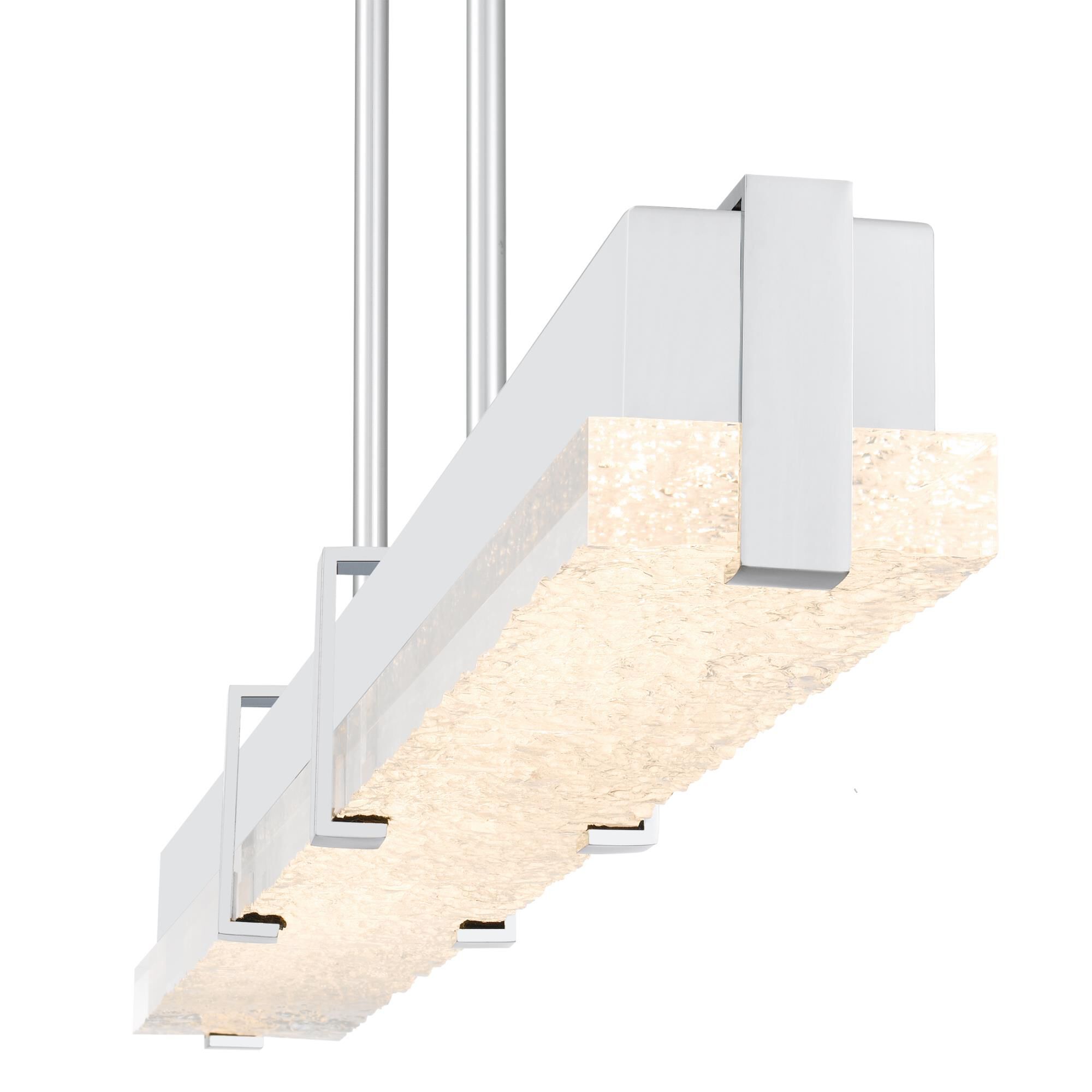 Shown in Polished Chrome finish and Textured Acrylic shade