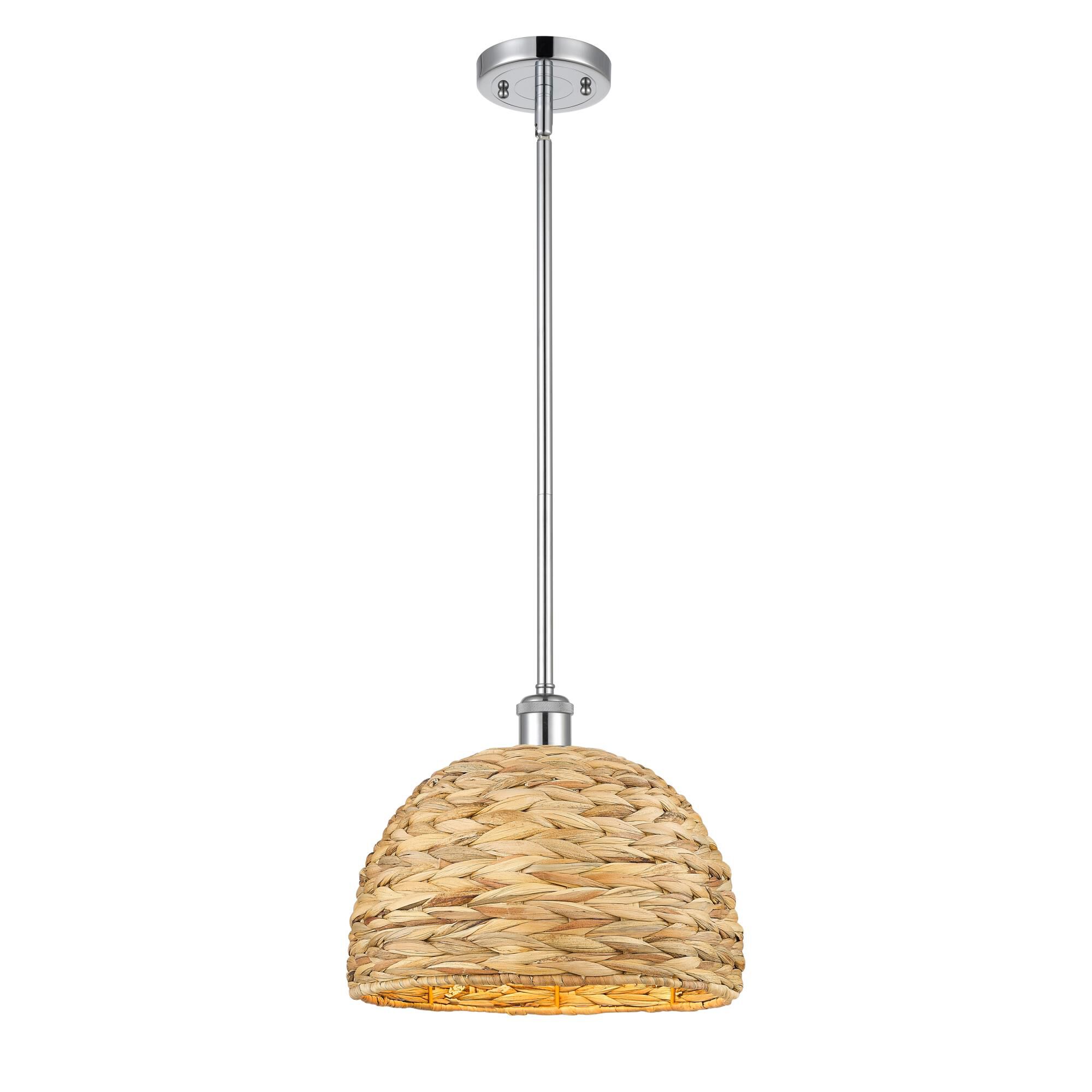 Bruno Marashlian Woven Rattan 12 Inch Mini Pendant by Innovations Lighting