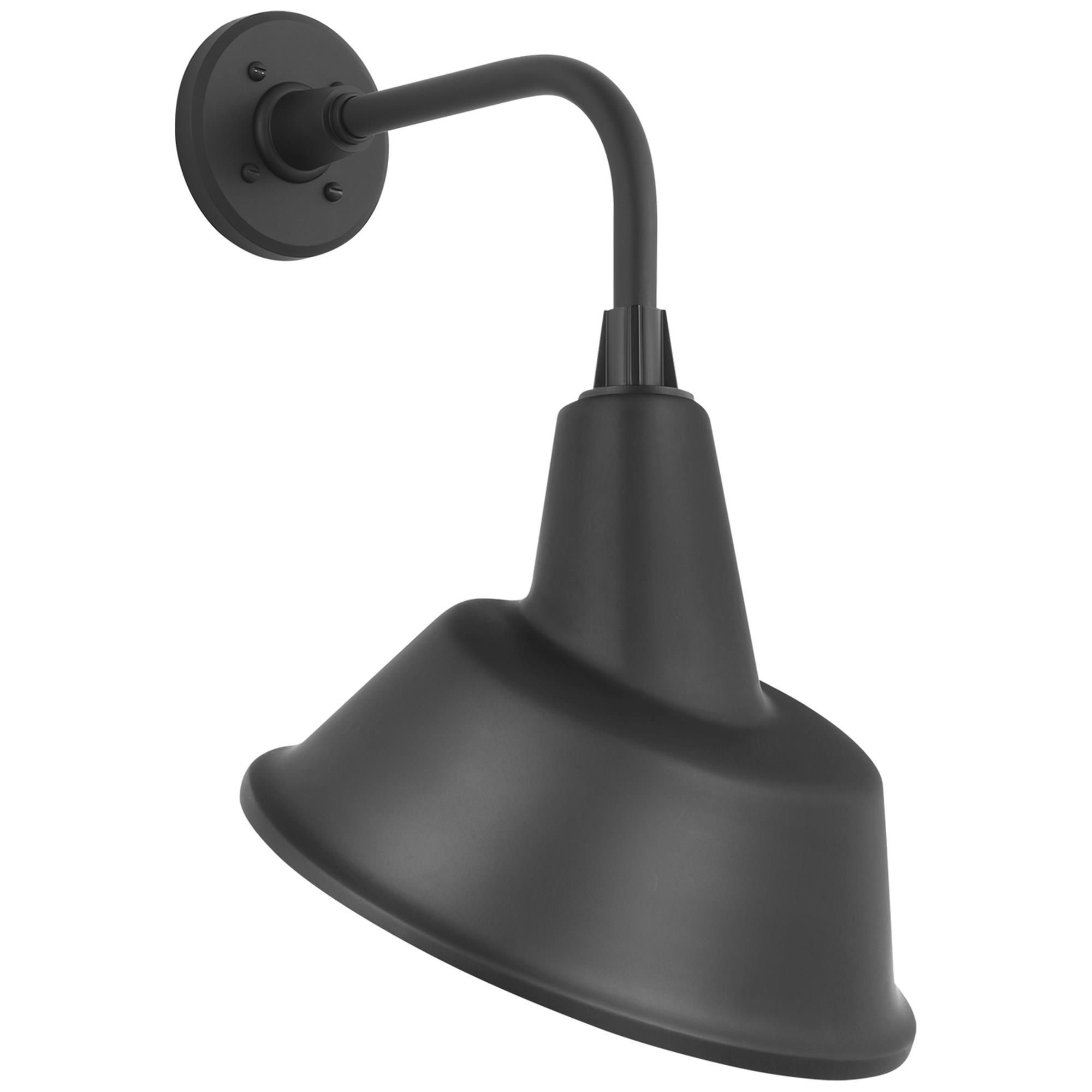 Shown in Matte Black finish and Matte Black Bowers shade