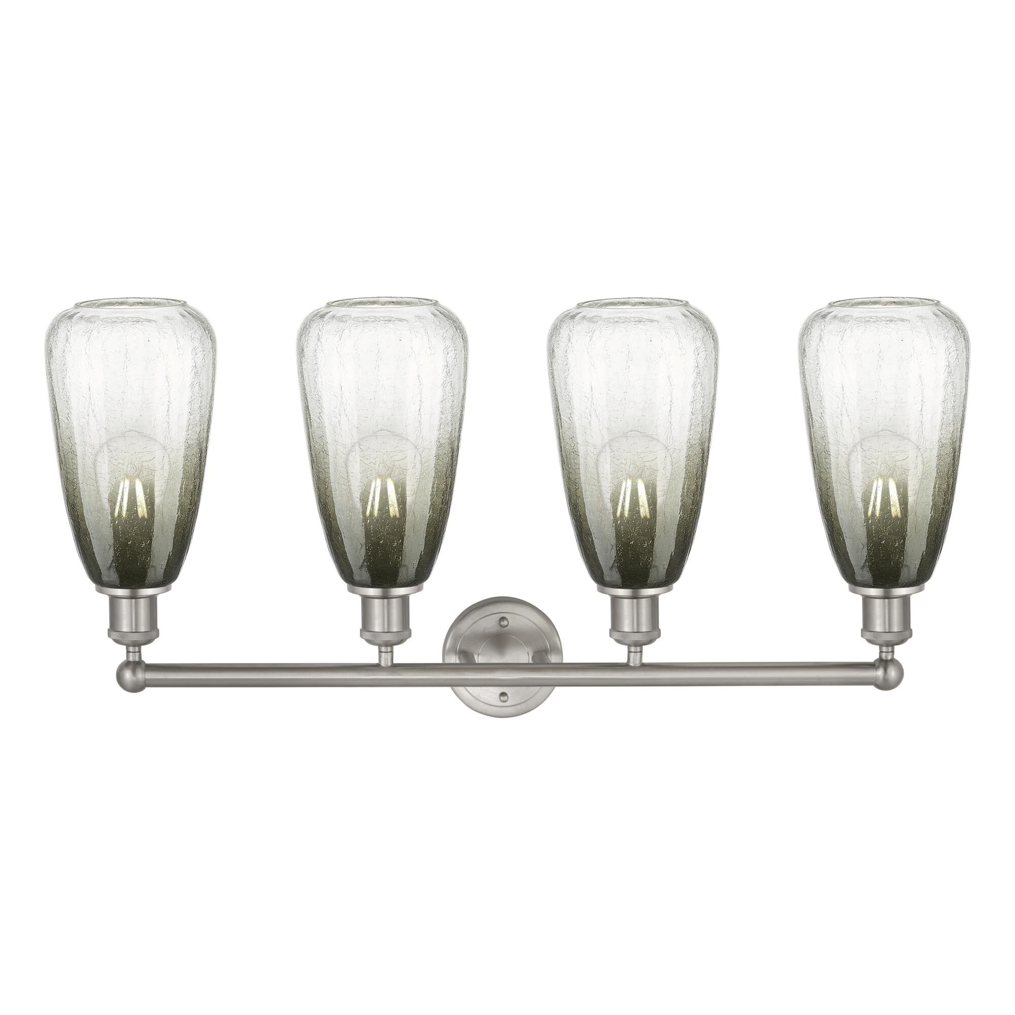 Shown in Brushed Satin Nickel finish and Slate glass