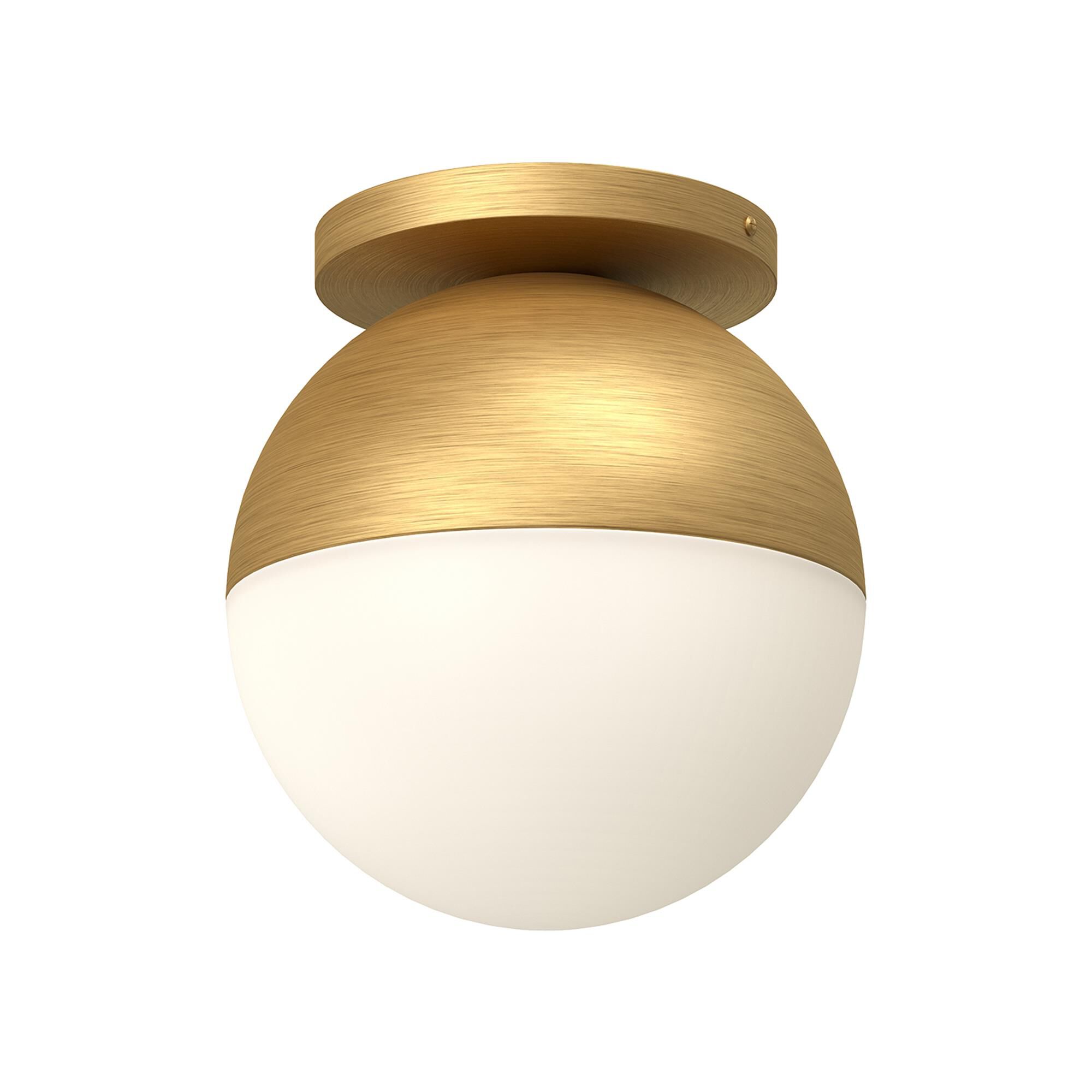 Shown in Brushed Gold/Opal Glass finish