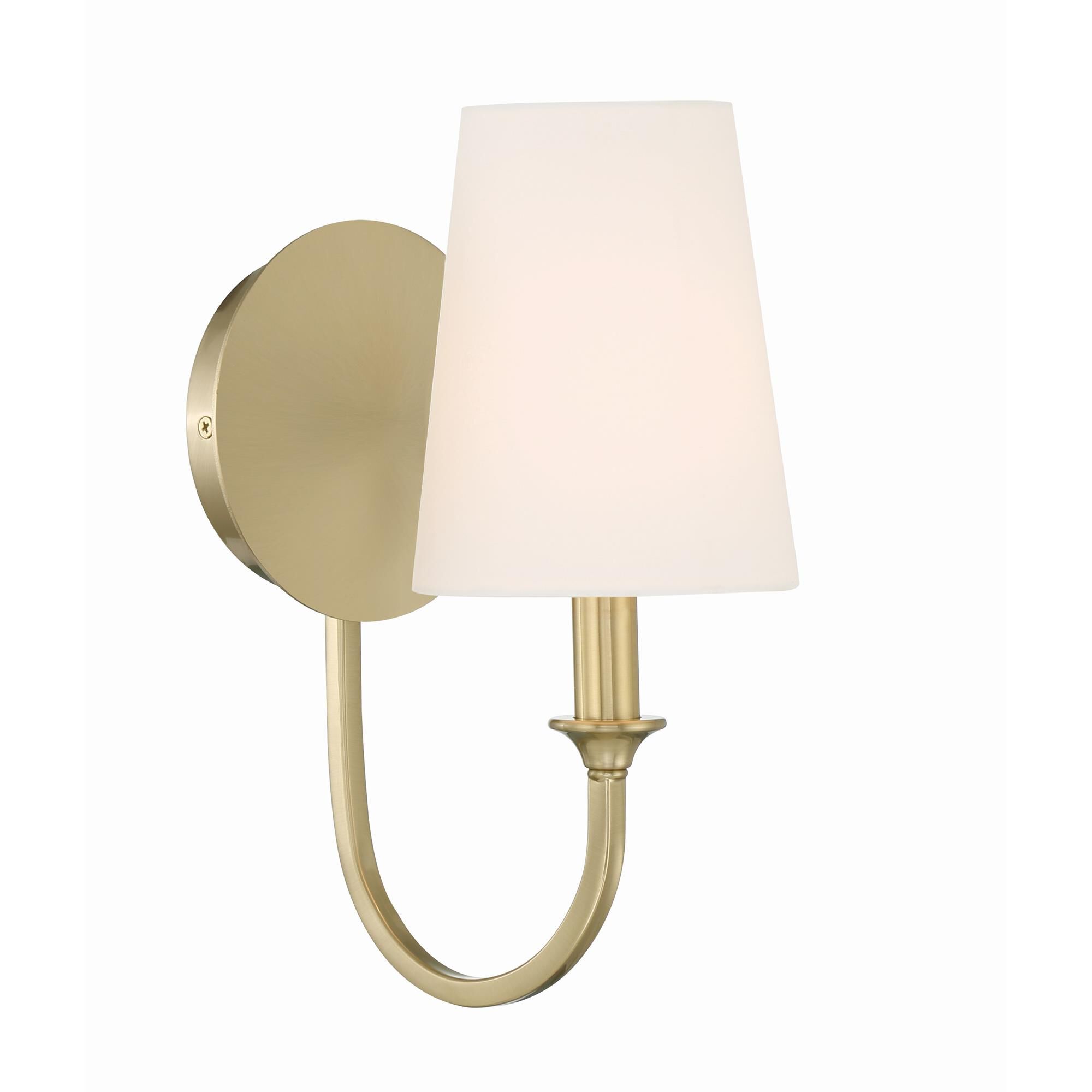 Shown in Vibrant Gold finish and Silk glass and Silk shade