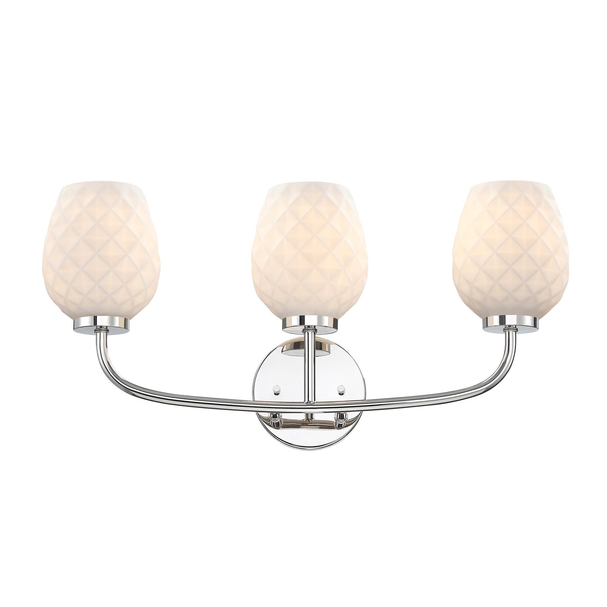 Shown in Polished Nickel finish and Etched Opal glass