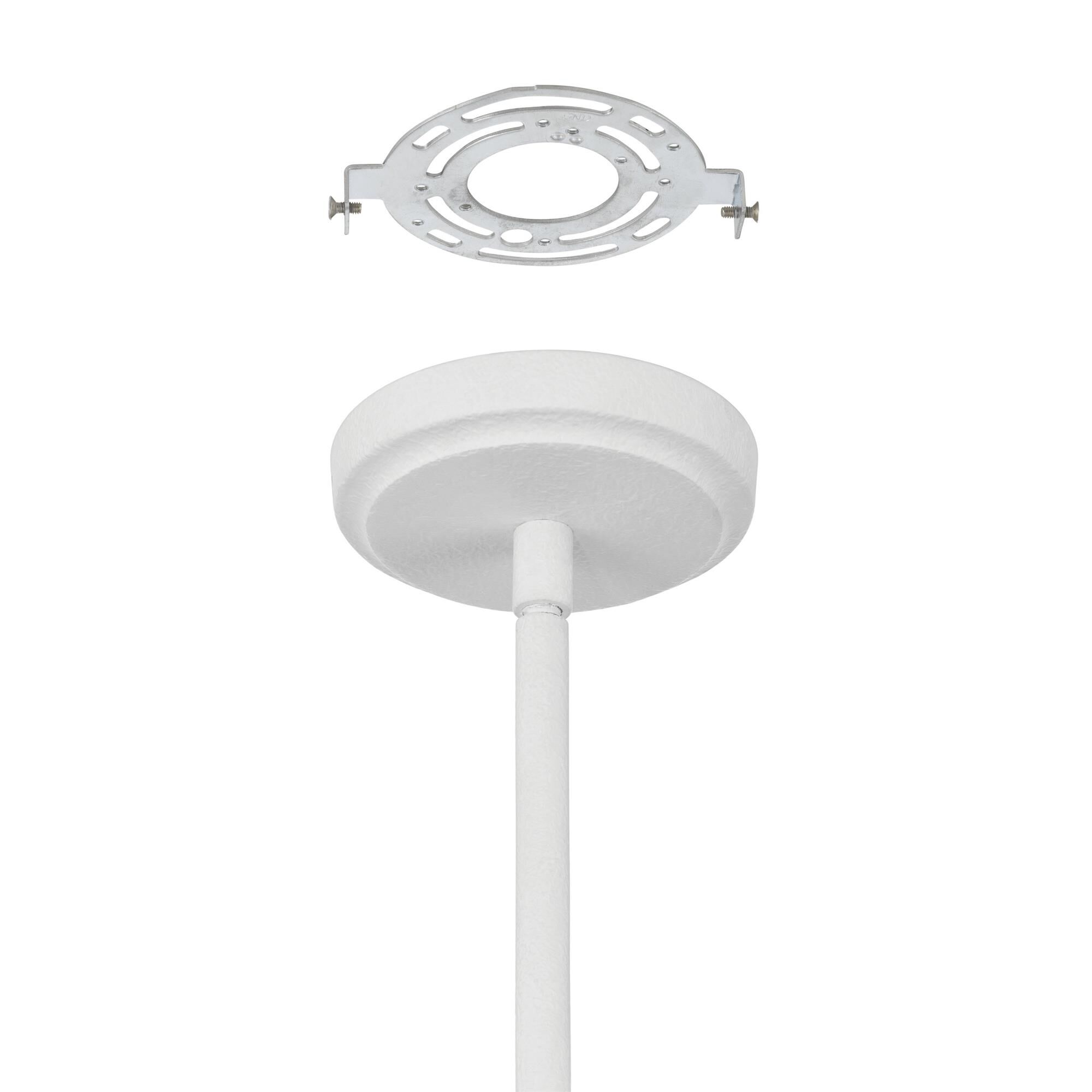 Shown in Plaster White finish and Opal glass
