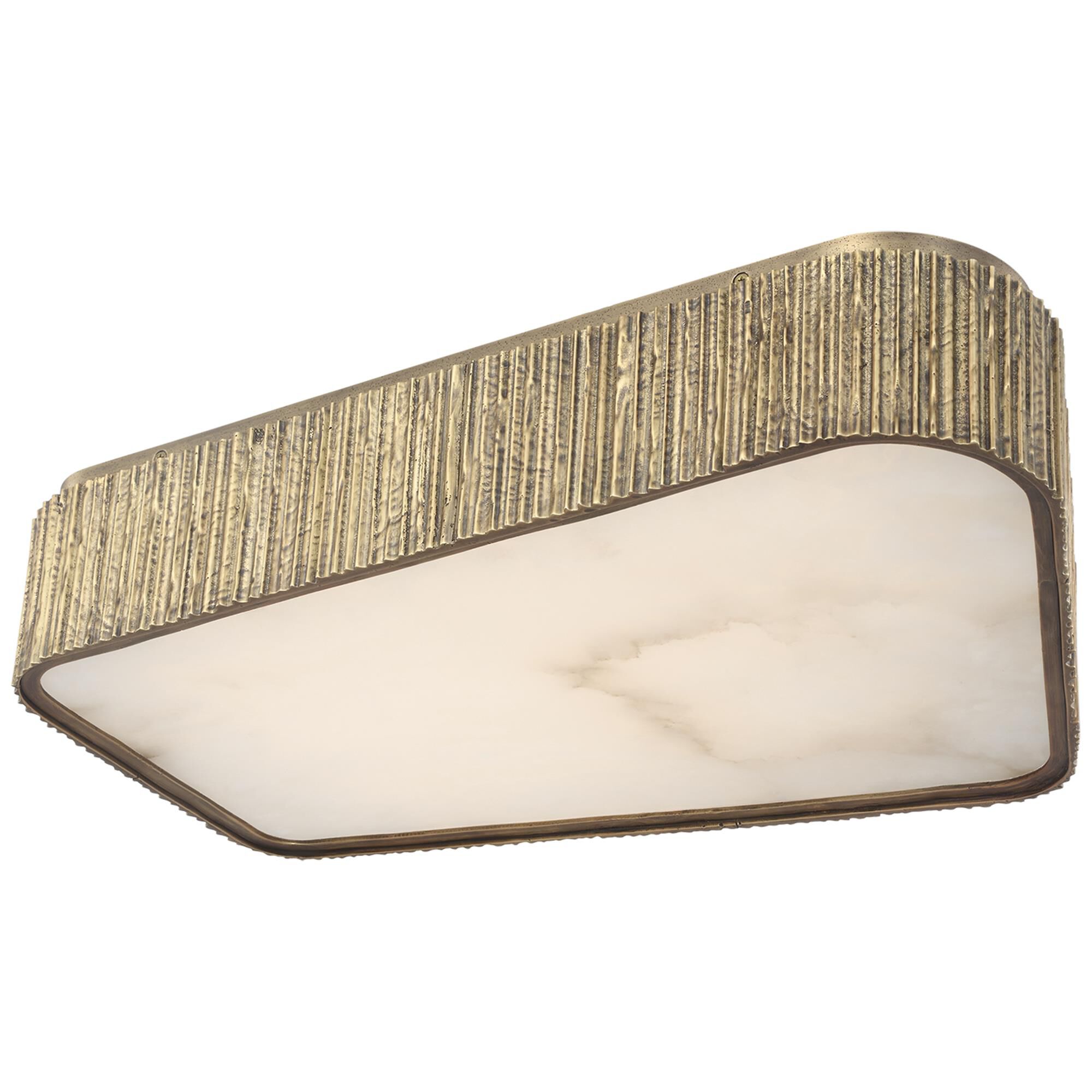 Shown in Ridged Tombac finish and Alabaster shade