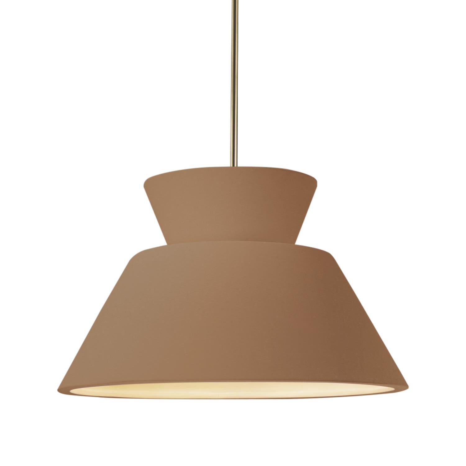 Radiance Trapezoid 14 Inch Large Pendant by Justice Design Group