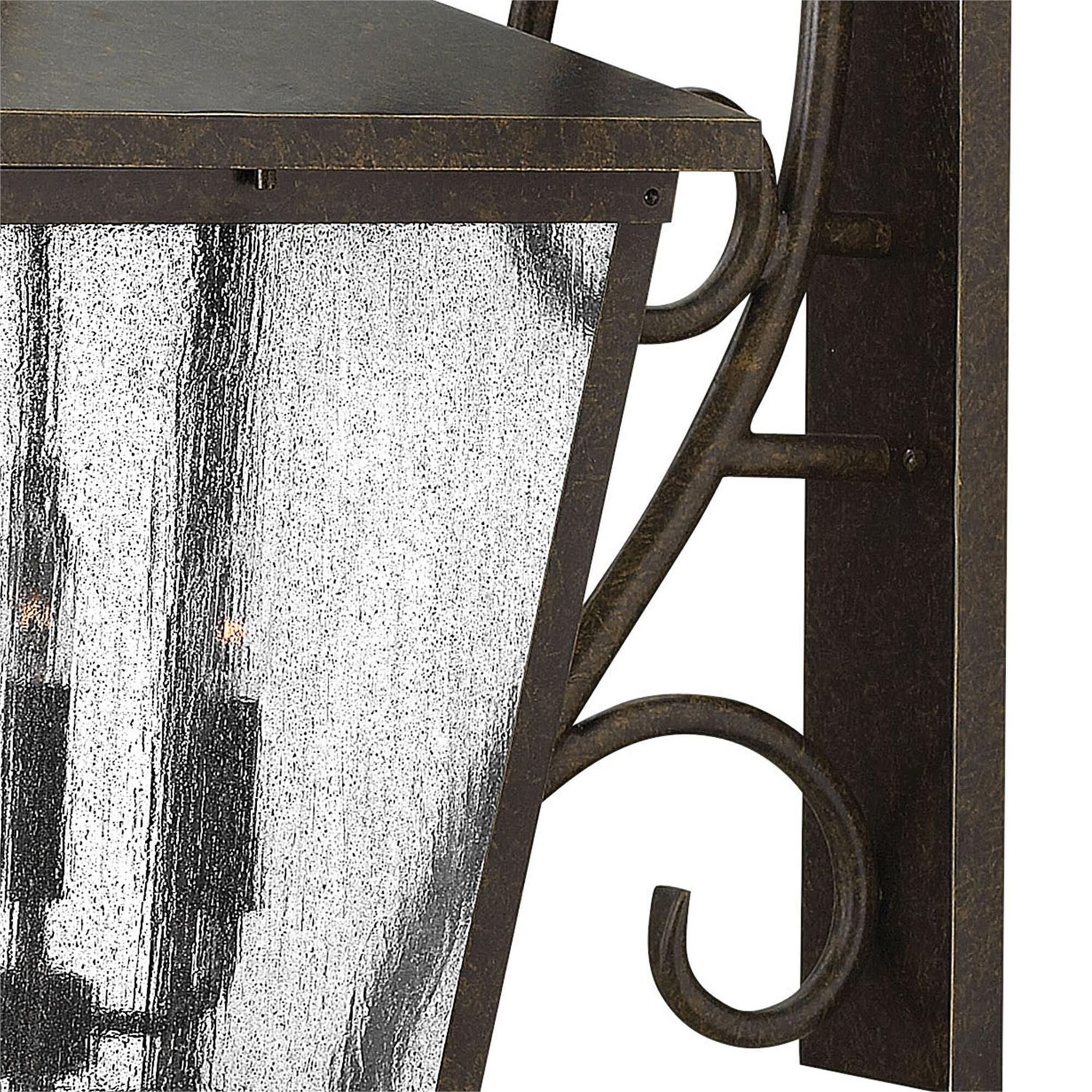Shown in Regency Bronze finish and Clear Seedy glass
