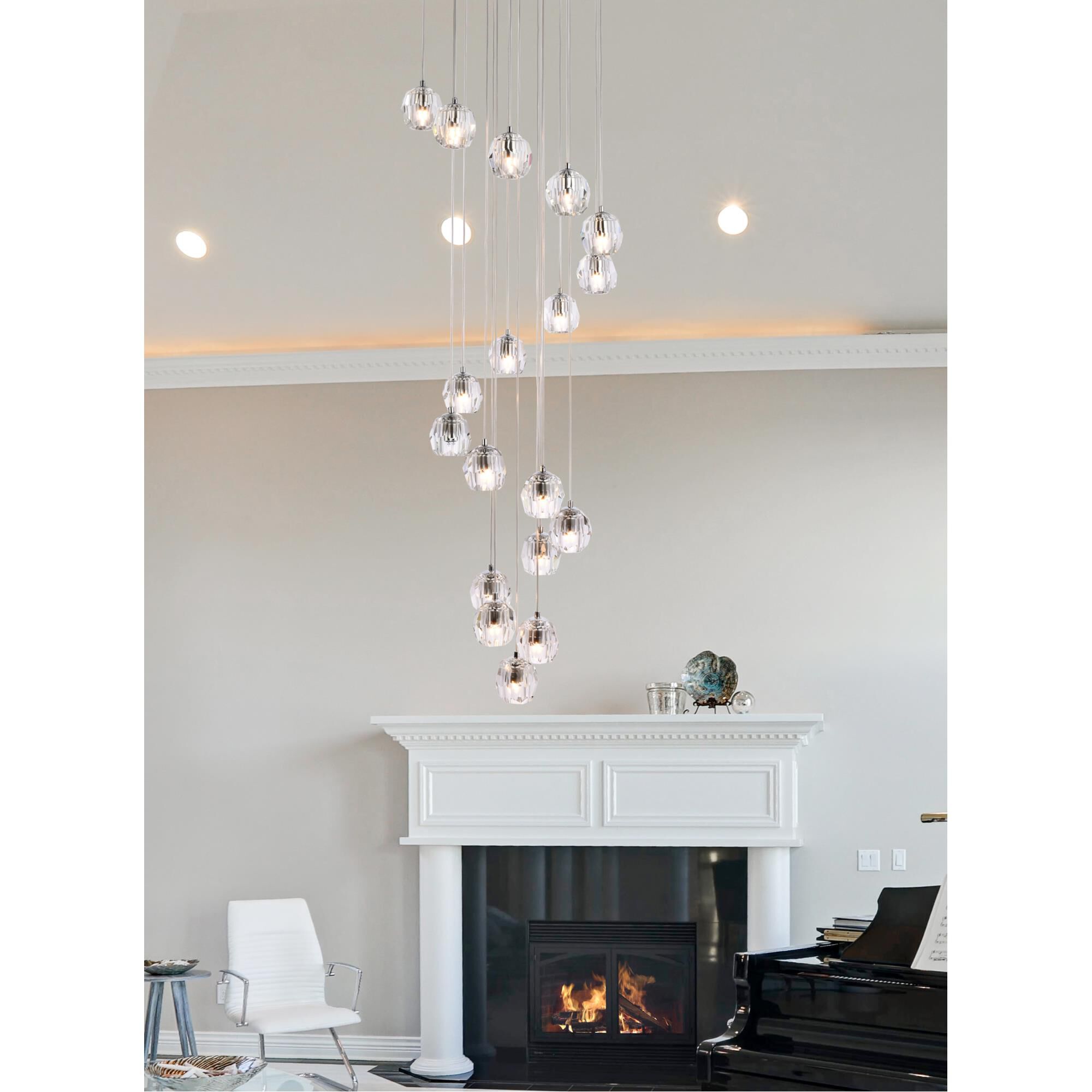 Eren 19 Inch 18 Light LED Multi Light Pendant by Elegant Lighting - Clearance