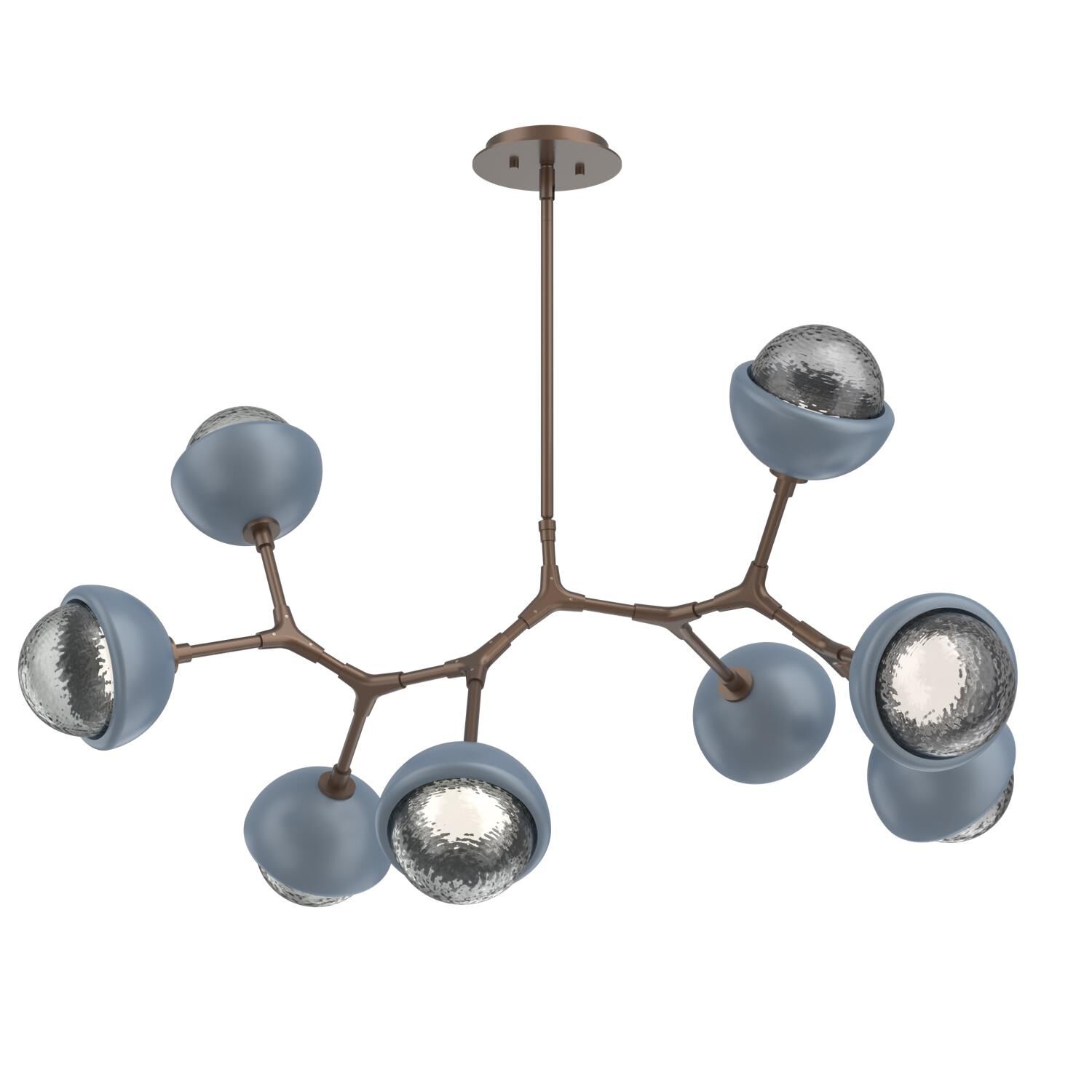 Levi Wilson Cabochon 38 Inch Linear Suspension Light by Hammerton Studio