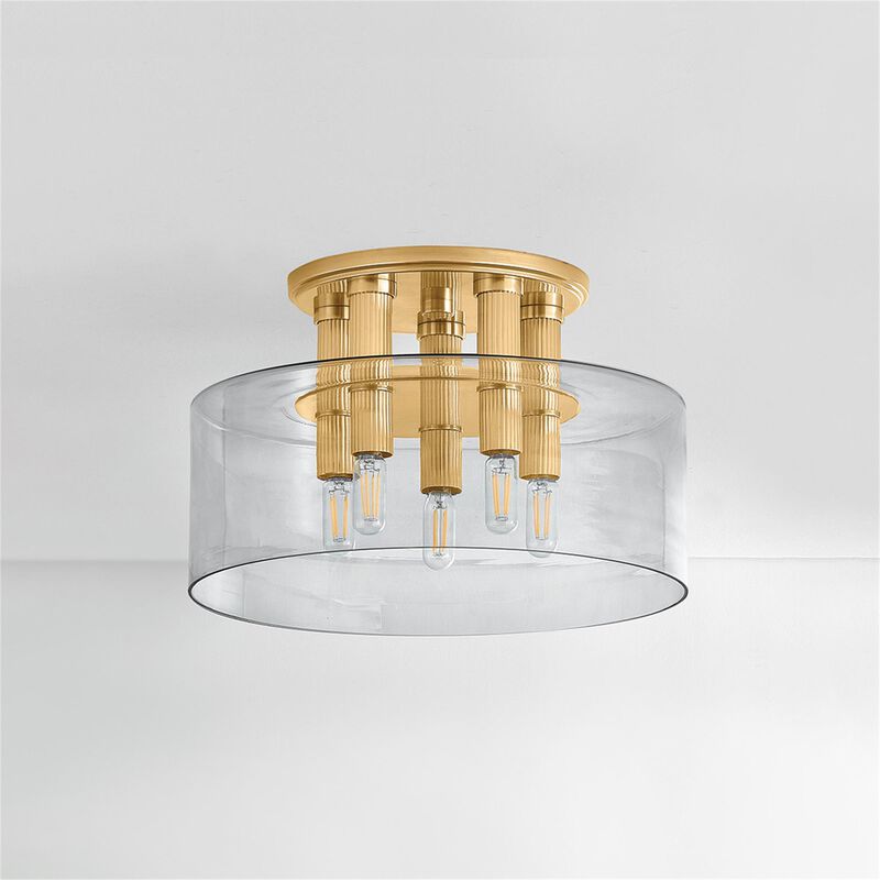 Crystler 15 Inch 5 Light Flush Mount by Hudson Valley Lighting