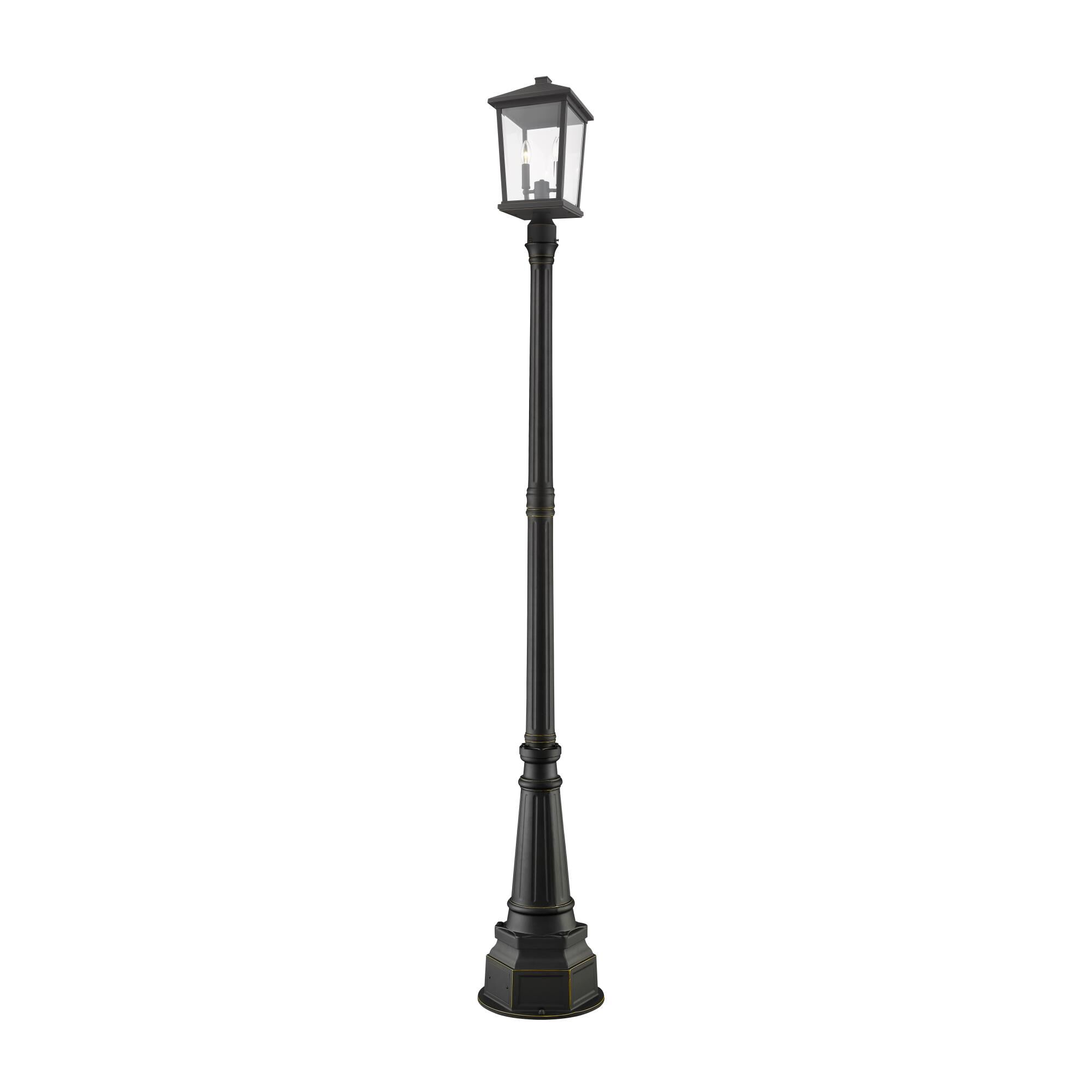 Shown in Oil Rubbed Bronze finish and Glass shade