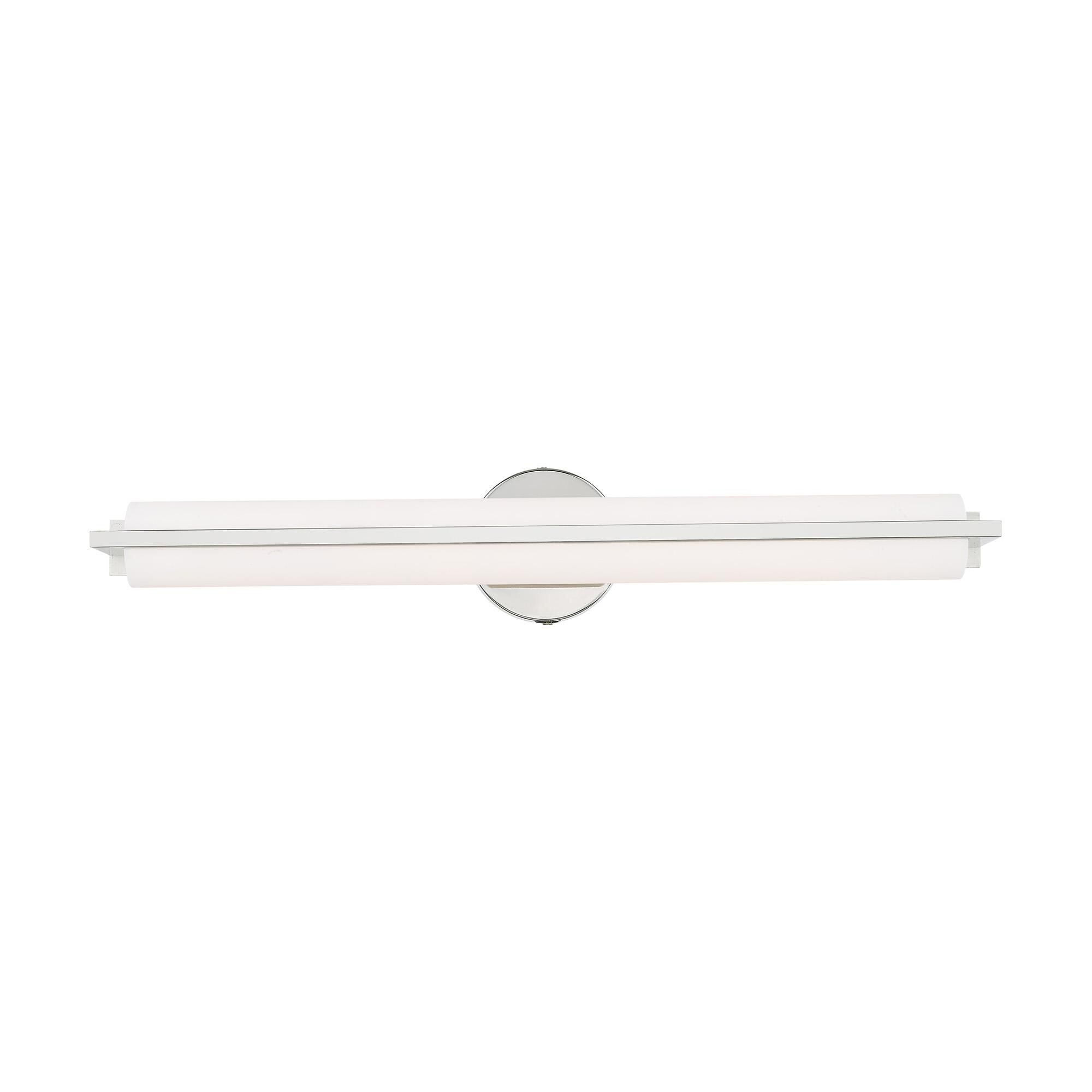 Shown in Polished Chrome finish and Satin White Acrylic shade