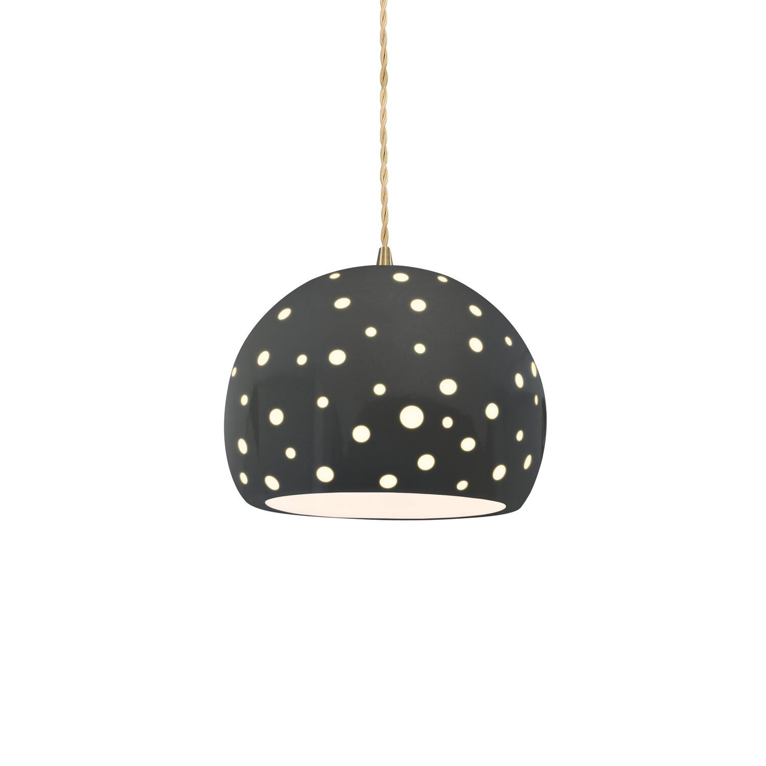 Perforated Globe 7 Inch Mini Pendant by Justice Design Group