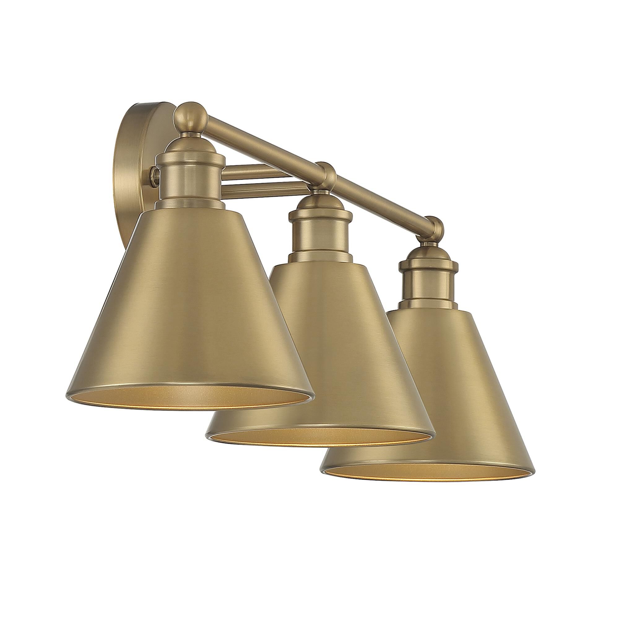 Shown in Natural Brass finish and Natural Brass Metal shade
