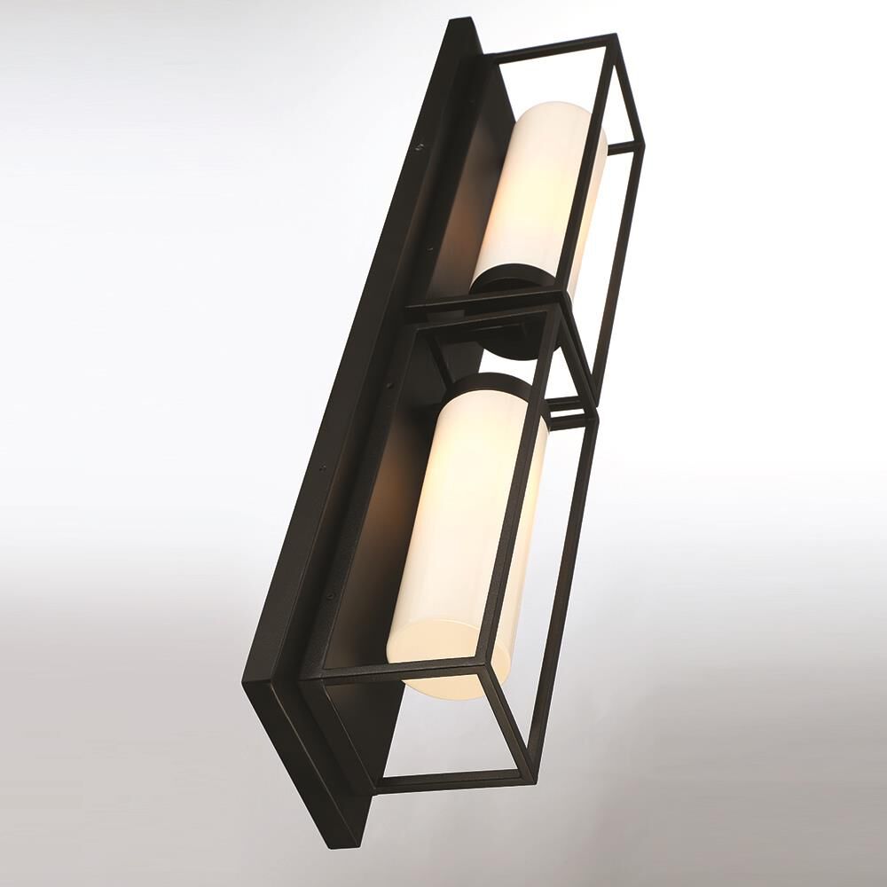 Shown in Satin Black finish and Glass shade