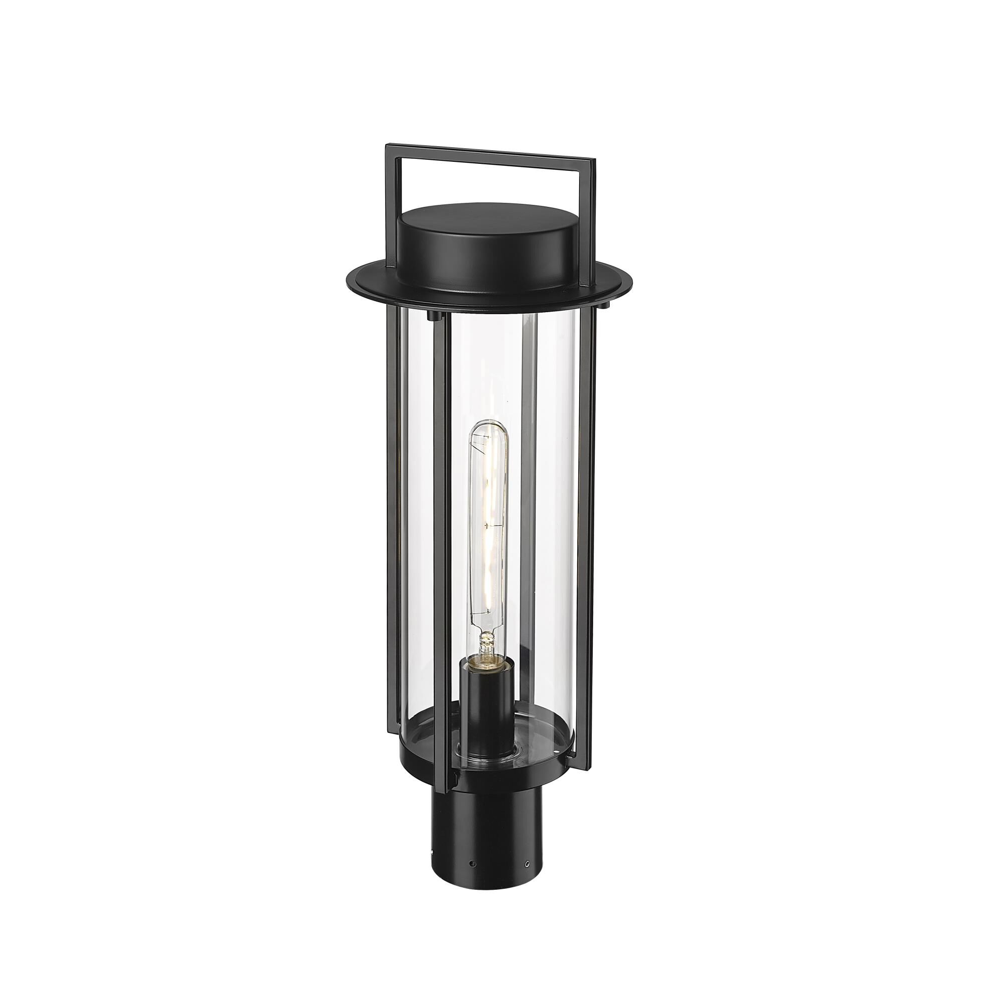 Shown in Powder Coated Black finish and Clear glass