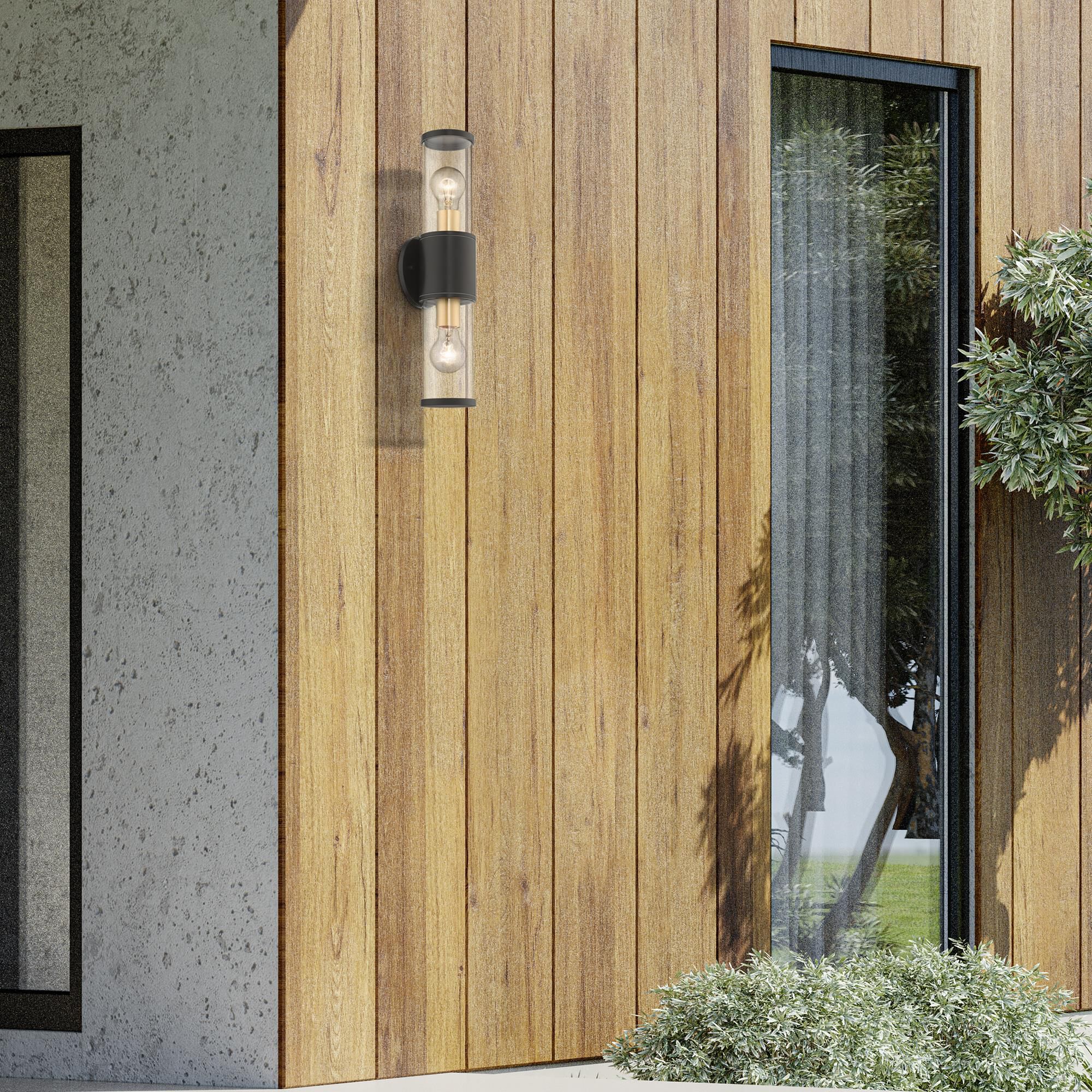 Shown in Bronze With Antique Gold Accents finish and Clear glass