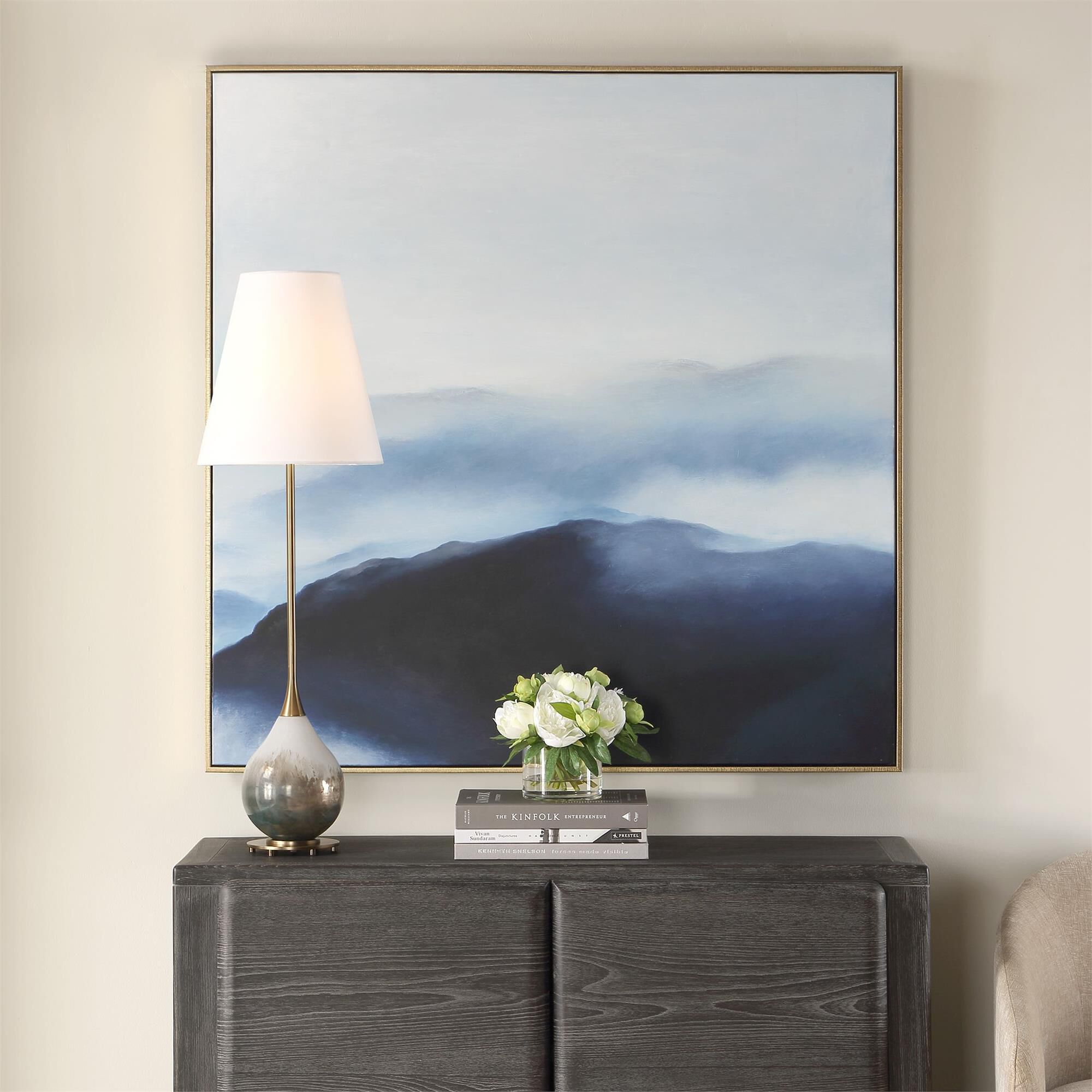 Uttermost Cold Shoulder Hand Painted Landscape Art Painting by Uttermost