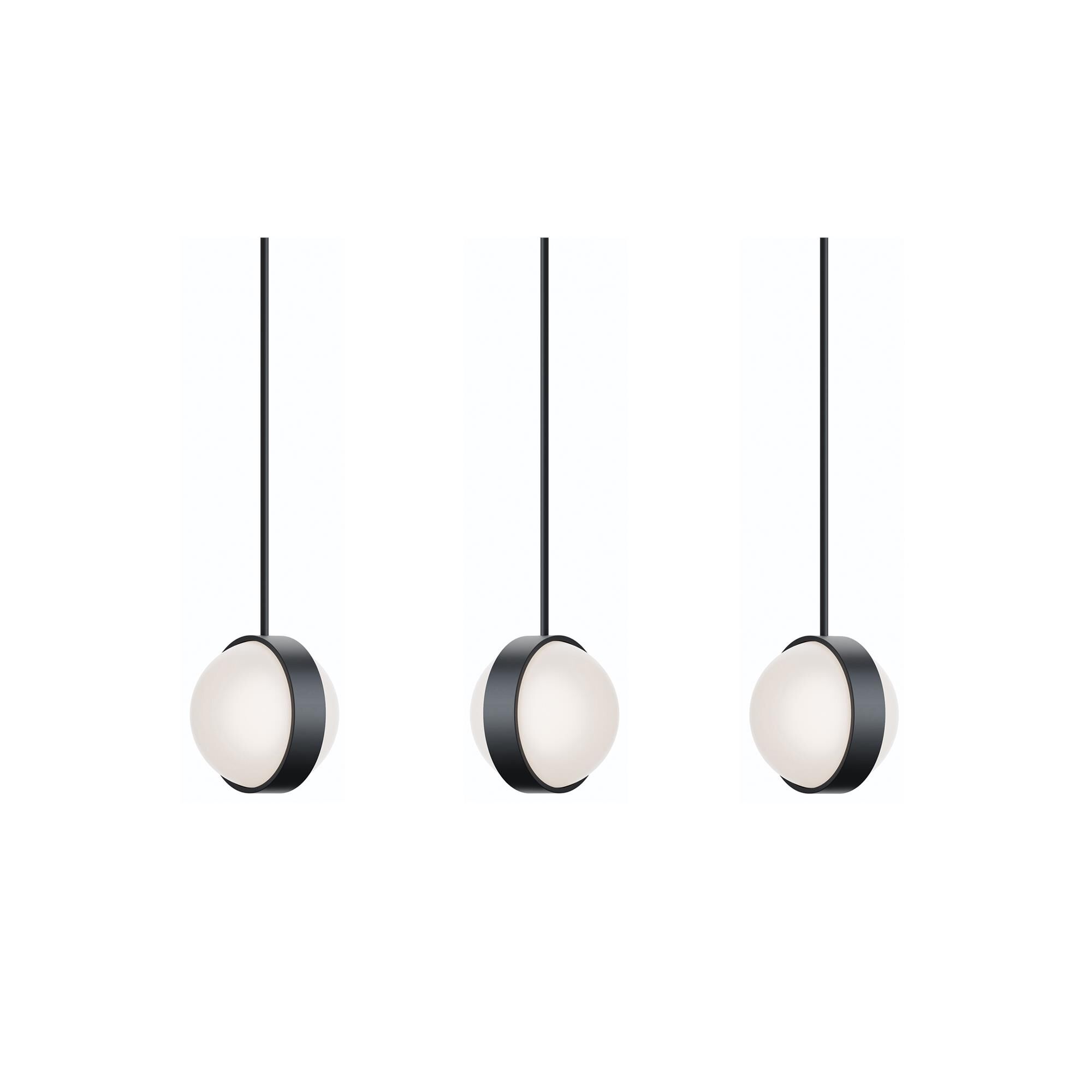 Shown in Black finish and White shade