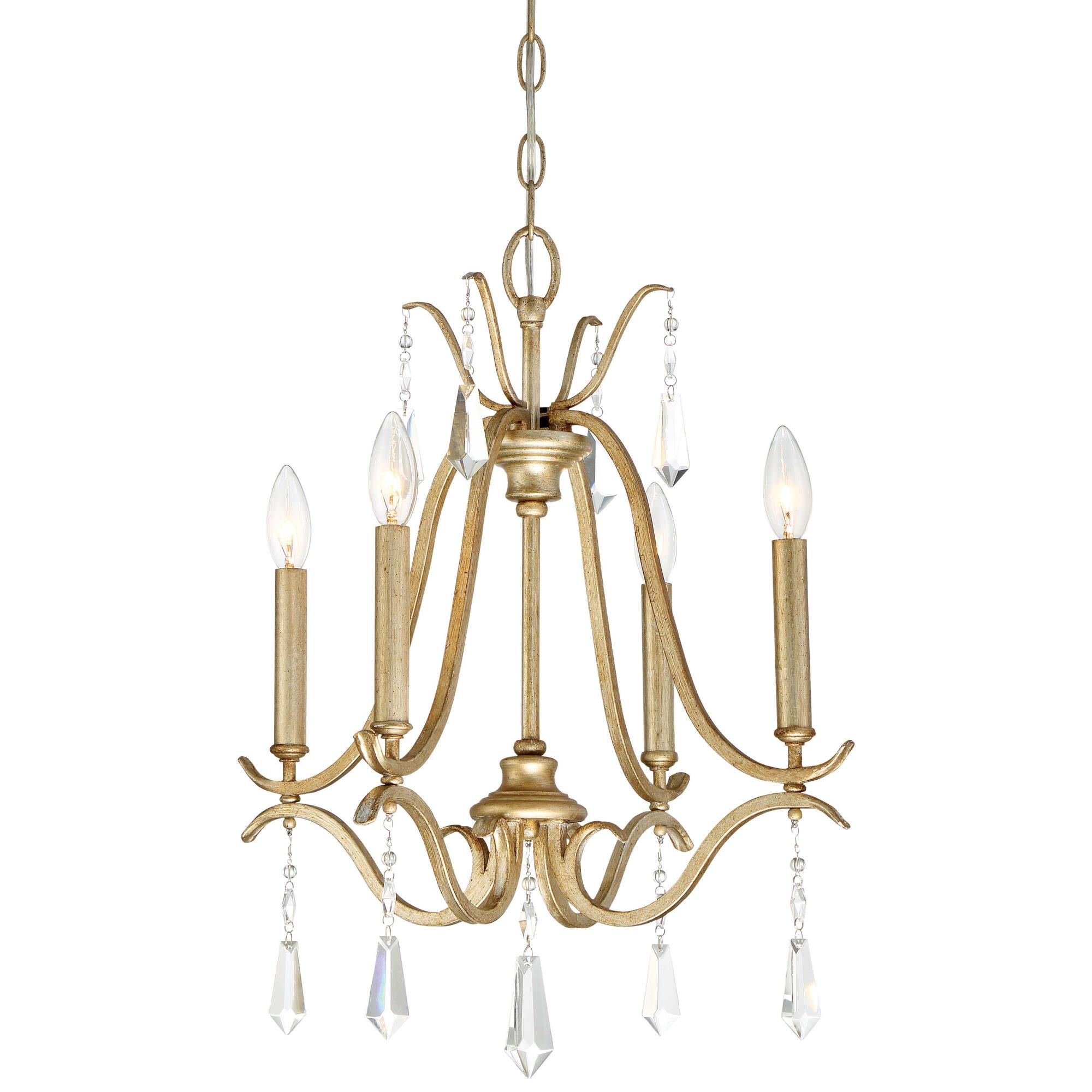 Shown in Brio Gold finish and Clear Crystal glass