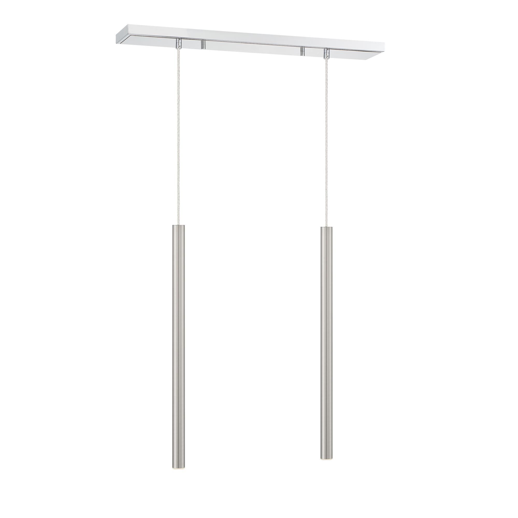 Shown in Chrome finish and Steel glass and Steel shade