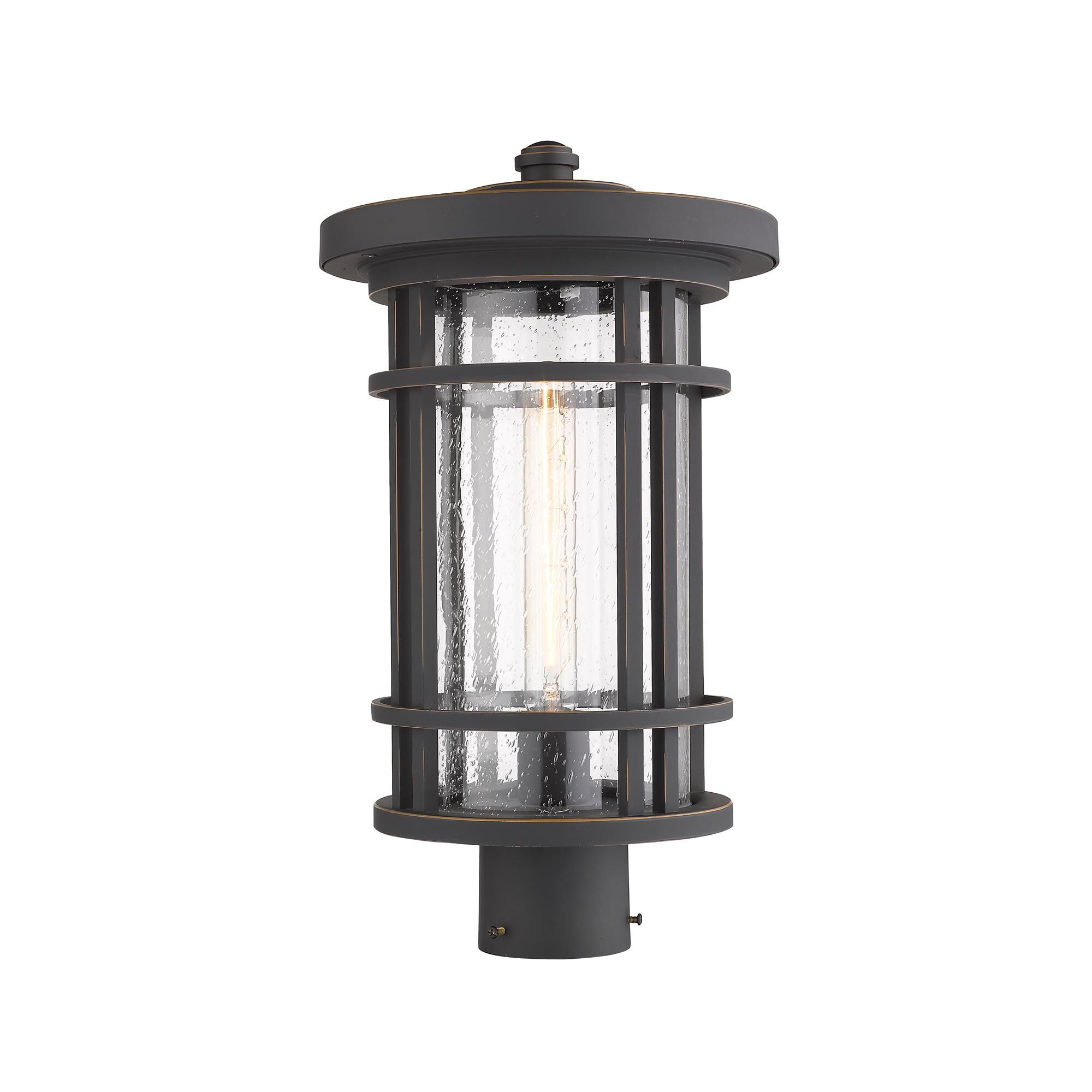 Shown in Oil Rubbed Bronze finish and Glass shade